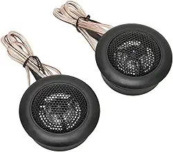 ciciglow MA260 2 peças de alto-falante Tweeter de 120W 4ohm, capacitores embutidos, mini tweeter de cúpula de alta sensibilidade, vem com uma cola, escolha preferida para de som de carro de