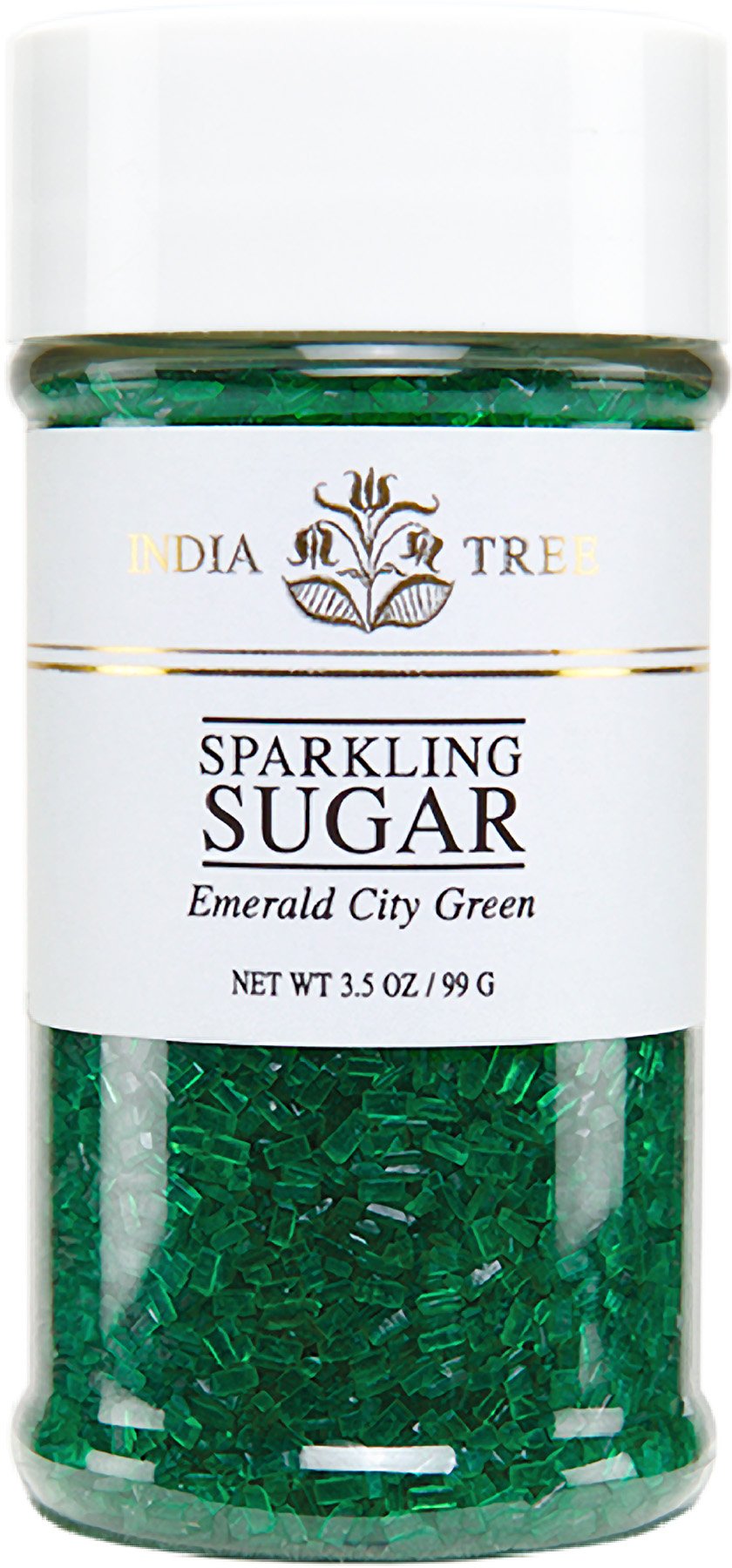 Pure Green Sparkling Sugar by India Tree – 3.5 Ounce (Pack of 1), Green, Pack of 6, Model 10213NW