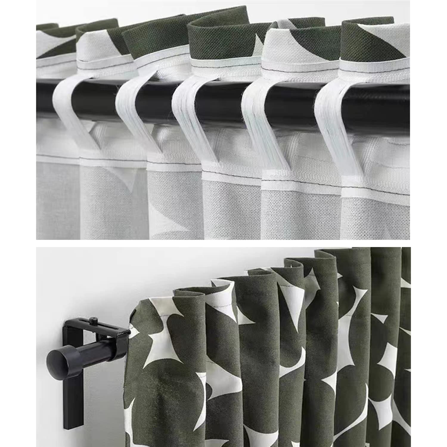 WANYIG Cinta de Cortina para Coser, 85 mm, Universal, Fruncida, Cinta Fruncidora Universal, Cinta Plisada con Trabillas (20 m), Polipropileno, Todas las Ocasiones