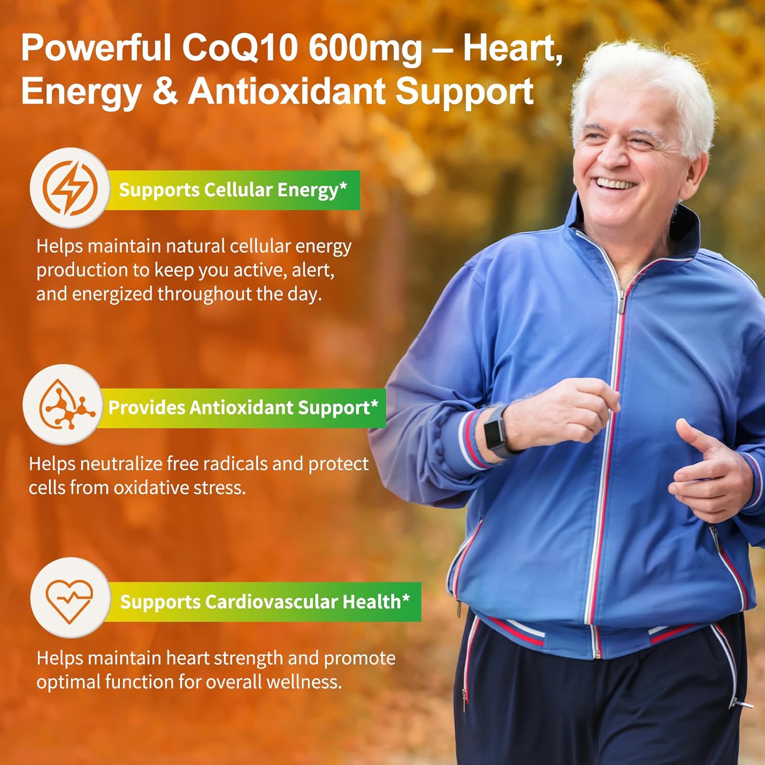 CoQ10 600 mg Softgels – Ubiquinol Coq 10 High Absorption Coenzyme Q10 & CoQ-10 Supplement for Energy, Heart & Antioxidant Support, 120 Count