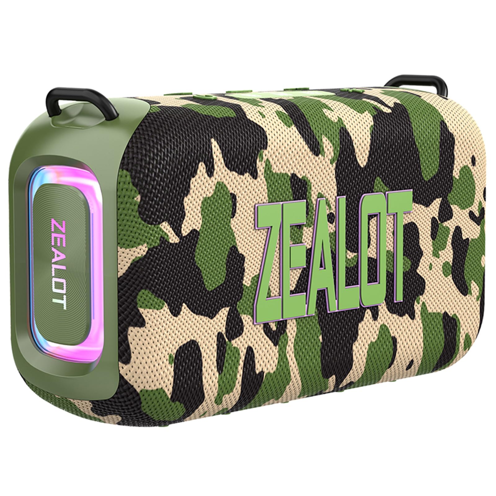 Docooler S85 przenośny bezprzewodowy głośnik BT 5.3, 50 W, wzmocniony głośnik basowy z kolorowym światłem RGB, regulowany tryb EQ, odtwarzanie kart TF Aux, IPX6, wodoszczelny, na imprezy na świeżym