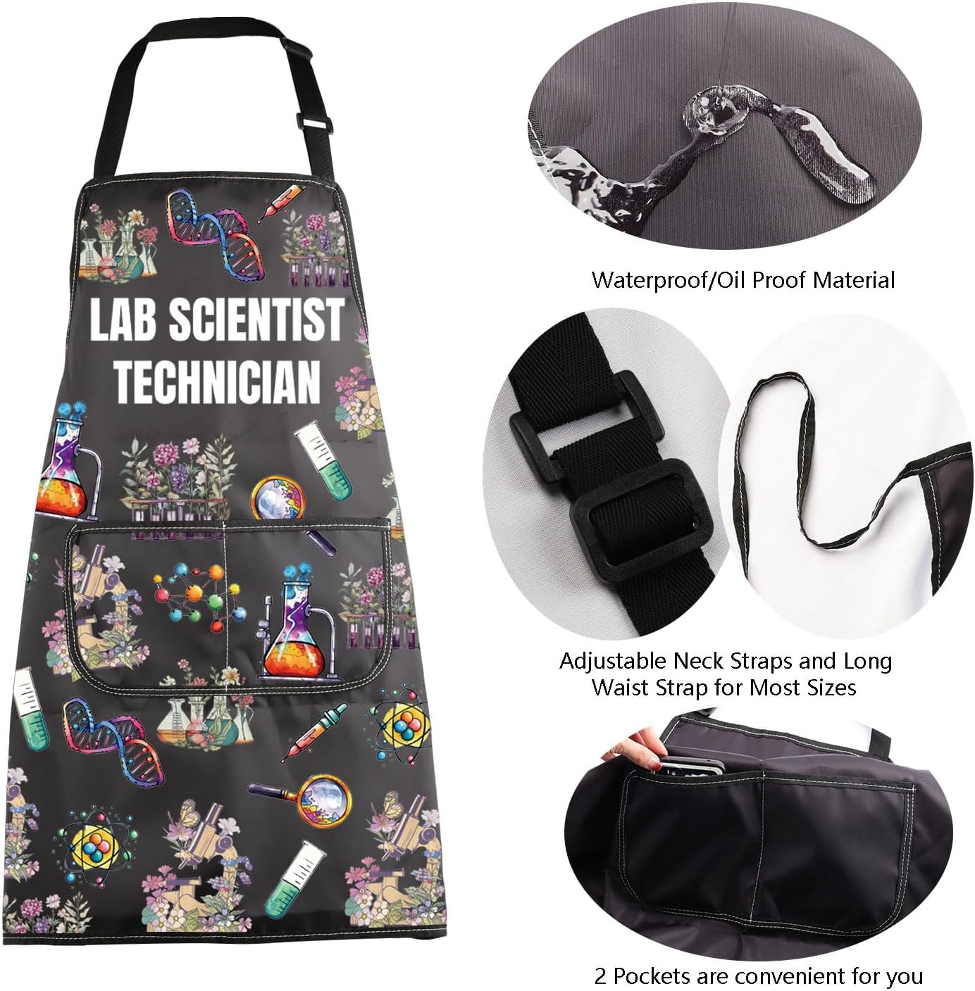 MBMSO Science Apron - Funny Lab Technician Apron 'Never Trust an Atom' - Perfect for Science Lovers image 5