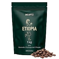 Incapto Caffè in Grani di Specialità 1kg | Origine Etiopia | 100% Arabica | Specialty Coffee 86.5 punti SCA | Tostatura Naturale e Artigianale | Finca Limu, Moplaco