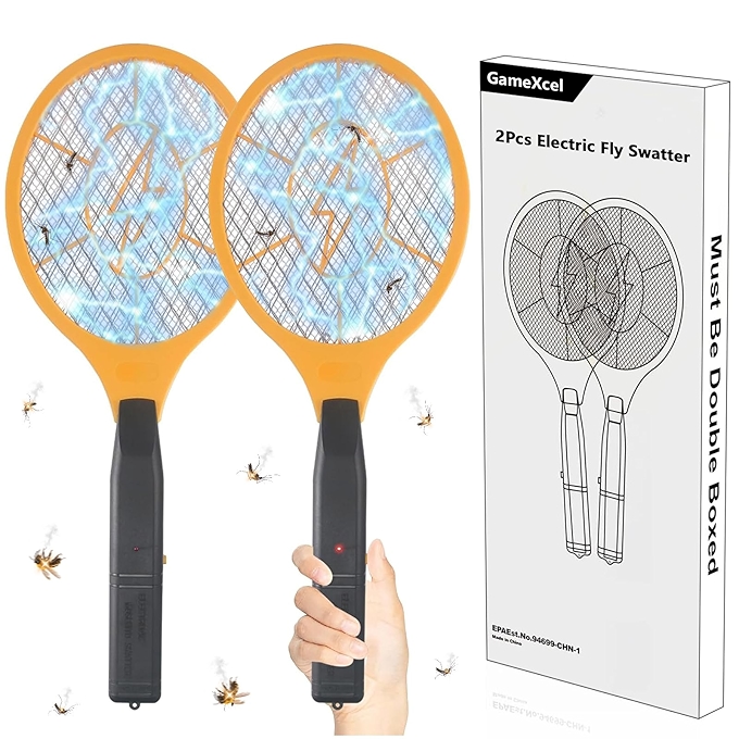 Electric Bug Zapper Fly Swatter Racket for Indoor and Outdoor Pest Control