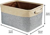 Vista 6 de Cesta de almacenamiento plegable personalizada con un lindo perro bulldog francés, plegable de tela resistente, cubo de almacenamiento para juguetes