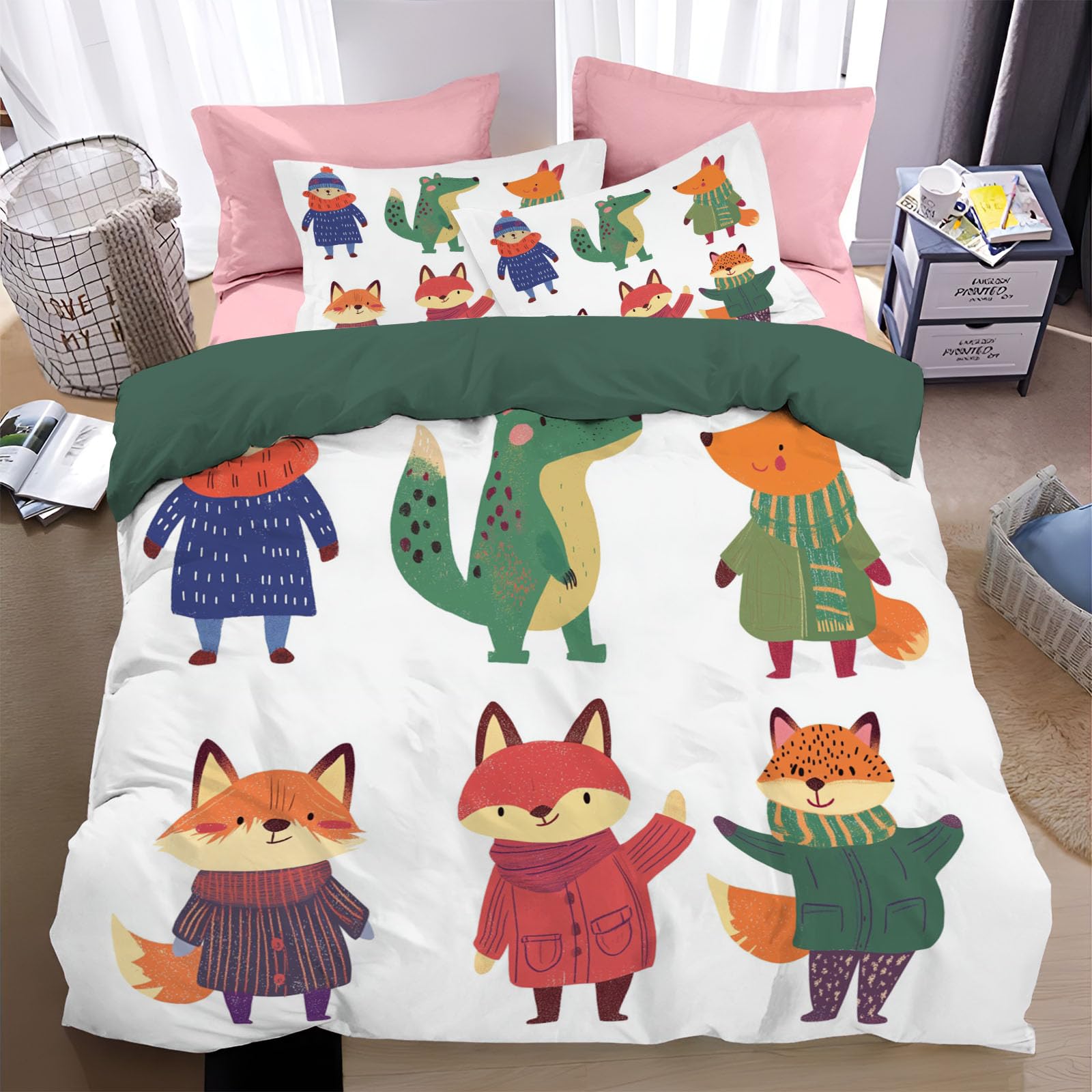 Housse de couette microfibre 240x260cm hypoallergénique