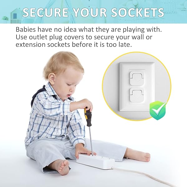 4our Kiddies 4our Kiddies Baby Proofing Outlet Covers (60 Pack) Electric Outlet Plug Covers for Child Safety, Baby Socket Cover Protector Cap to Prevent Child from Power Shock Hazard in use