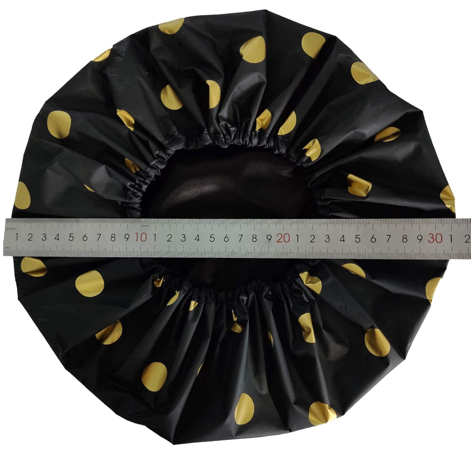 Satin Lined Adjustable Women Sleep Bonnet Polka Dot Extra Large Reversible Waterproof Shower Cap Xl Light Weight Sleep Cap