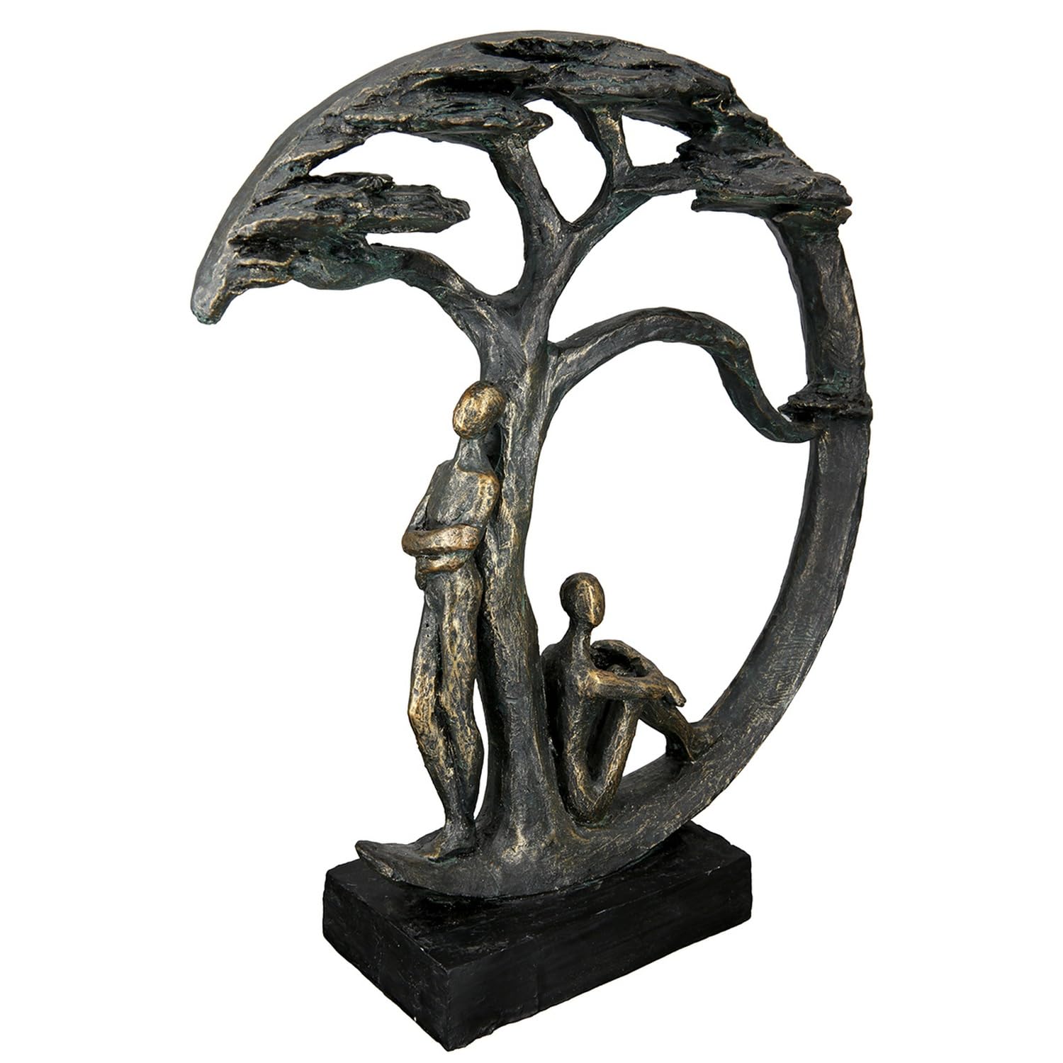 Casablanca Skulptur Shadow, Deko Figur Bronze, Kunstharz Statue Wohnzimmer, Büro Dekoration H. 32 cm x B. 28 cm - Moderne Skulpturen Couple, Liebe, Hochzeit, Valentinstag