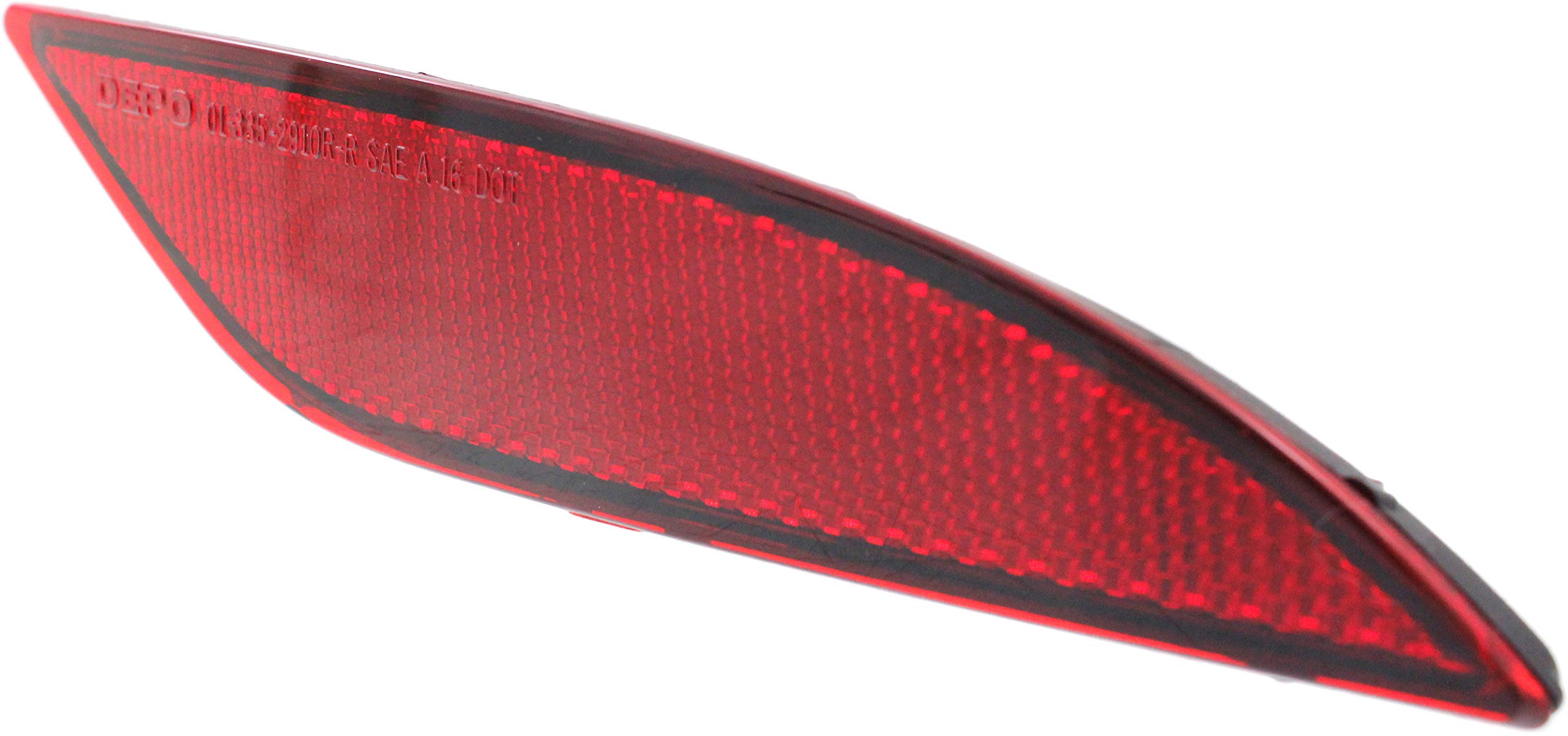 Evan-Fischer Rear Bumper Reflector Compatible with 2016-2018 Chevrolet Malibu CAPA Passenger Side