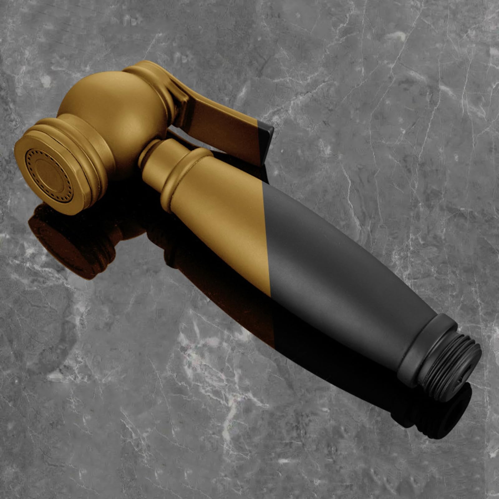 Kit Di Spruzzatore per Bidet Montaggio A Parete In Ottone G1/2 Doppia Uscita Solo Acqua Fredda | Adatto per Il Risciacquo Degli Scarichi E Delle Fessure Dei Pavimenti,Cromo + Bianco