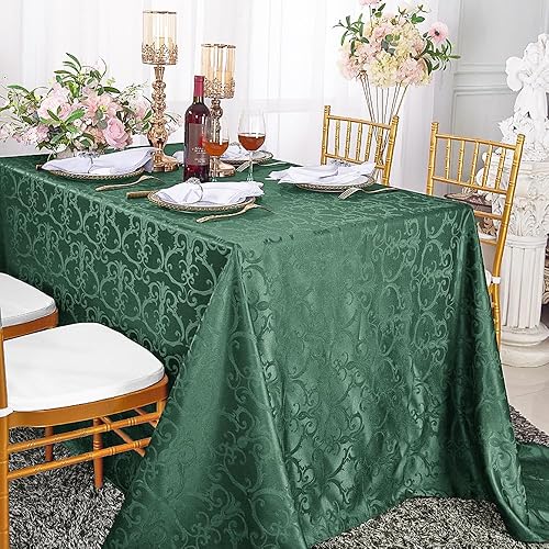 Miniatura 4 de Manteles rectangulares de poliéster de damasco de Versalles Chopin de 72 x 120 pulgadas, para restaurante, cocina, comedor, boda, fiesta, banquete,