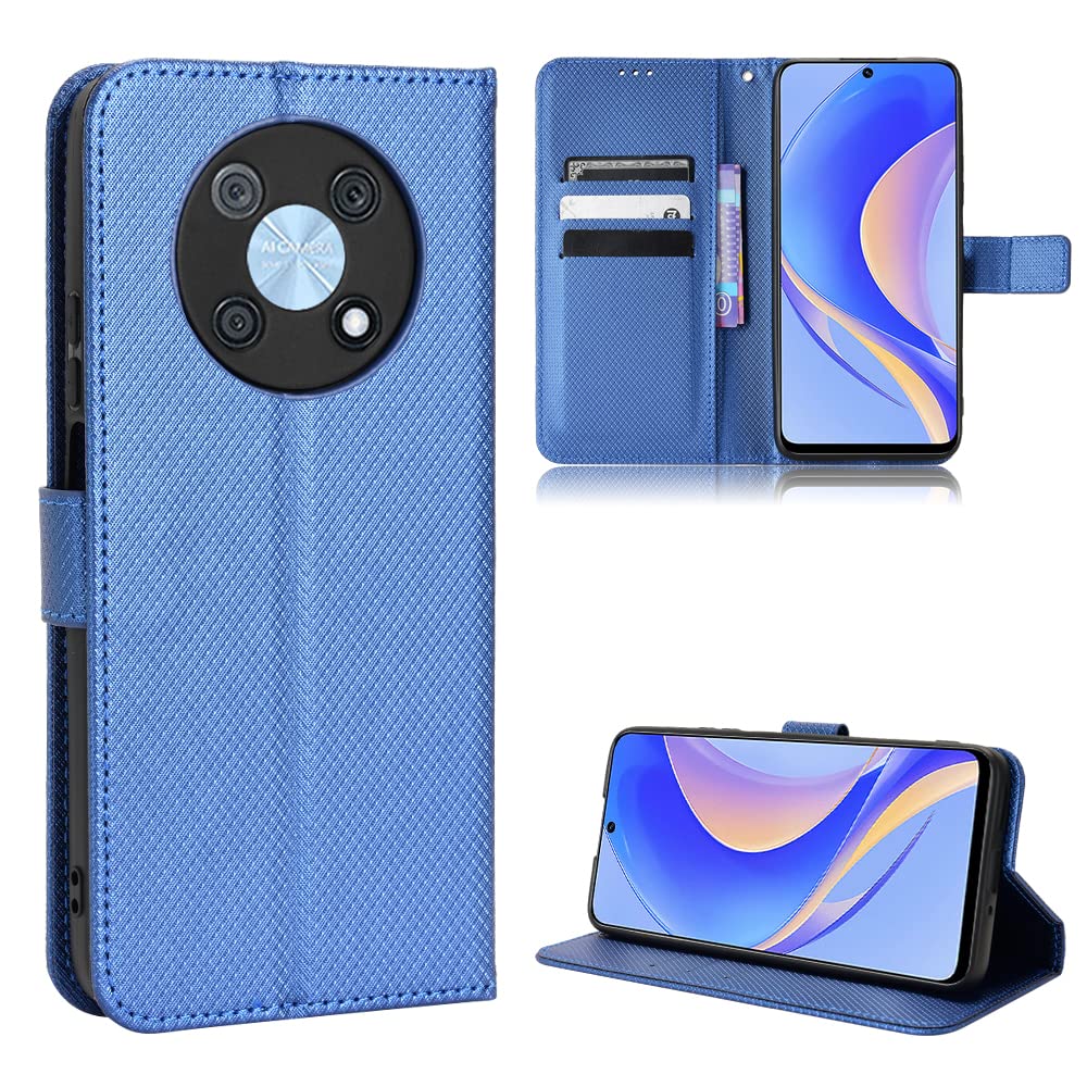 Cover Portafoglio Per Huawei Nova Y90 Con Slot Carte E Funzione Stand - Pelle Premium (Nero)