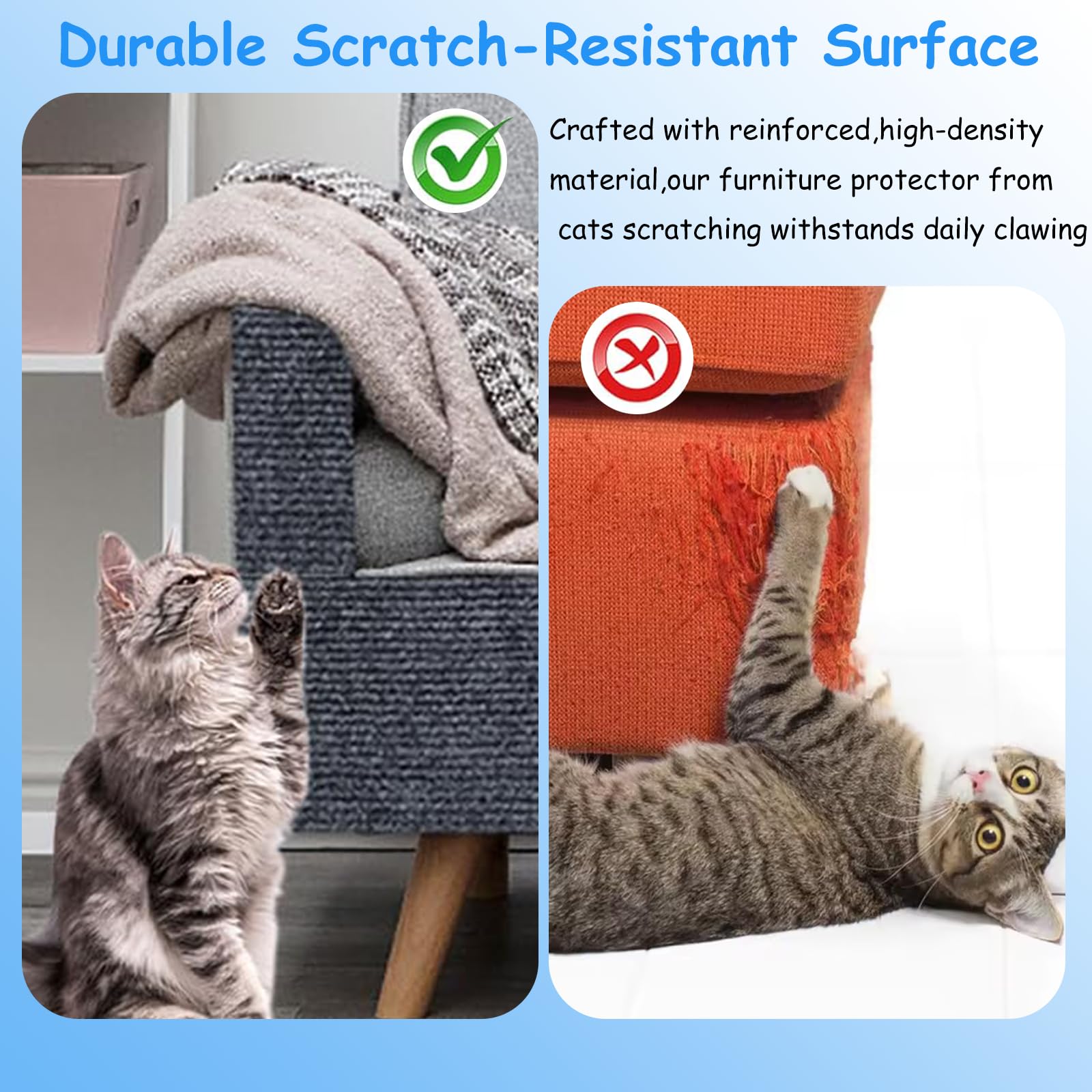 Selbstklebende Kratzmatte Katzen,40×300cm Kratzmatte für Katzen,DIY Kratzbretter Katze Wand,kratzmatte Sofa,Kratzschutz Katzenkratzmatte AntiKratz Tape für Protect Your Furniture (Dunkelgrau)