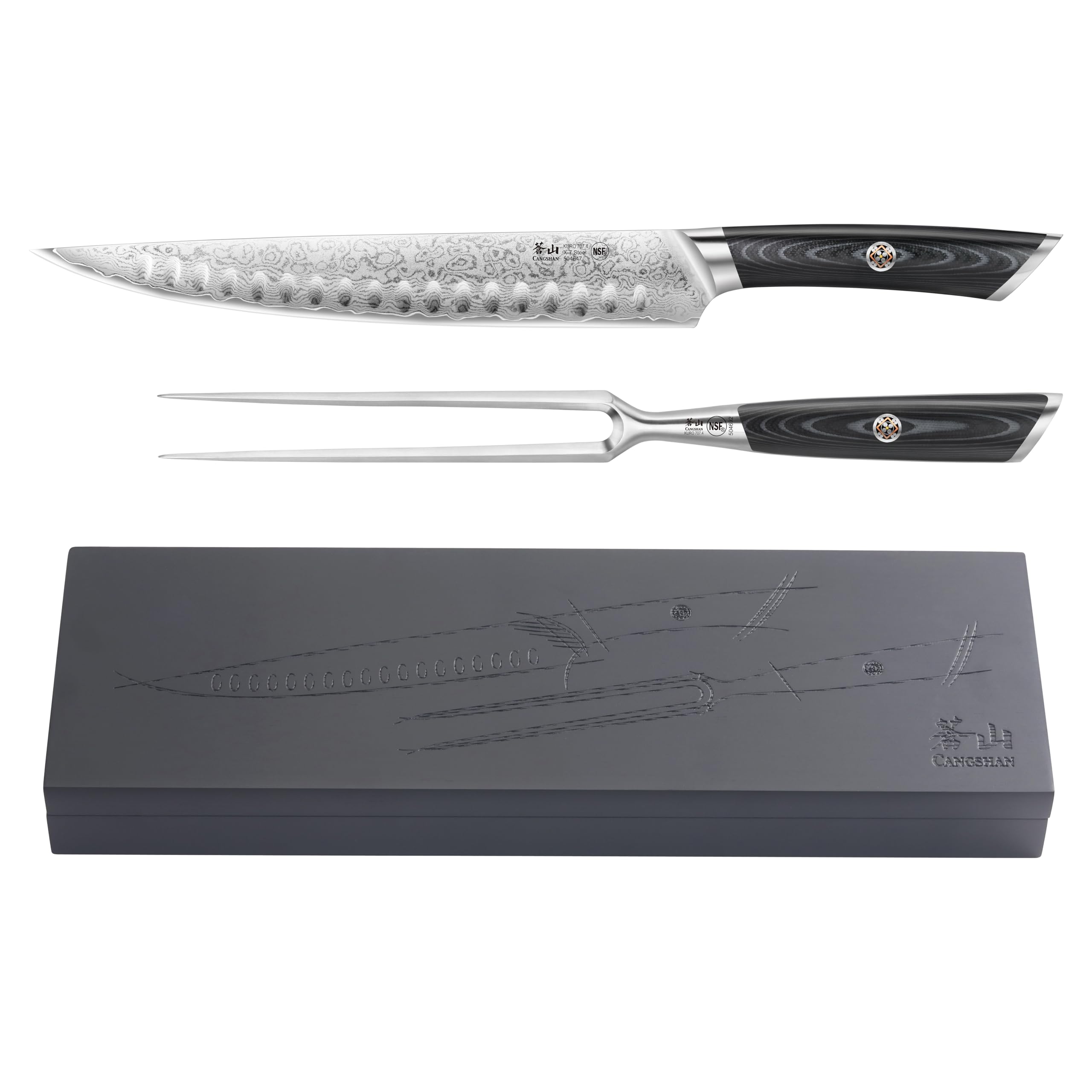 Amazon.com: Cangshan KURO Series 2-Piece Carving Set, High Carbon
