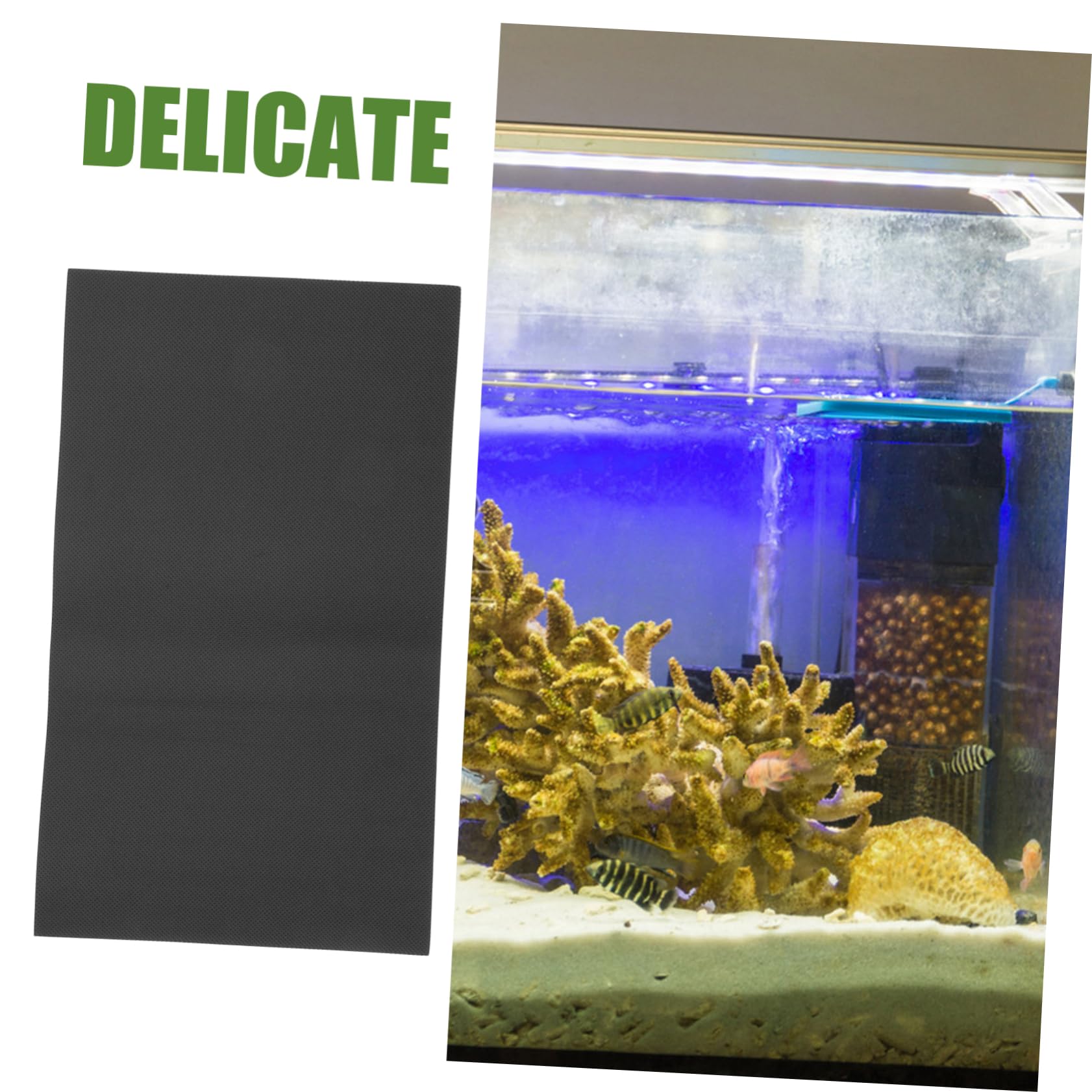 INOOMP Tapis pour Aquarium Protecteur Mousse Non Black Coton