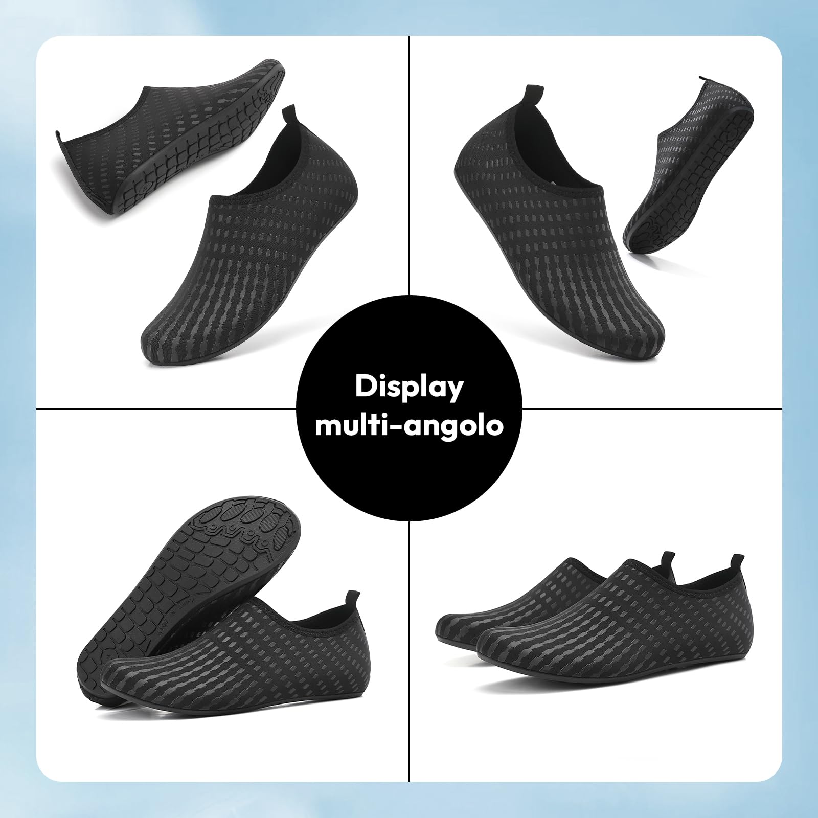 Donna Uomo Scarpe da Scoglio Scarpe da Immersione Antiscivolo Water Shoes Scarpe da Acqua per Spiaggia Surf Bagno Snorkel Yoga Sport Acquatici Gr.34-47 EU
