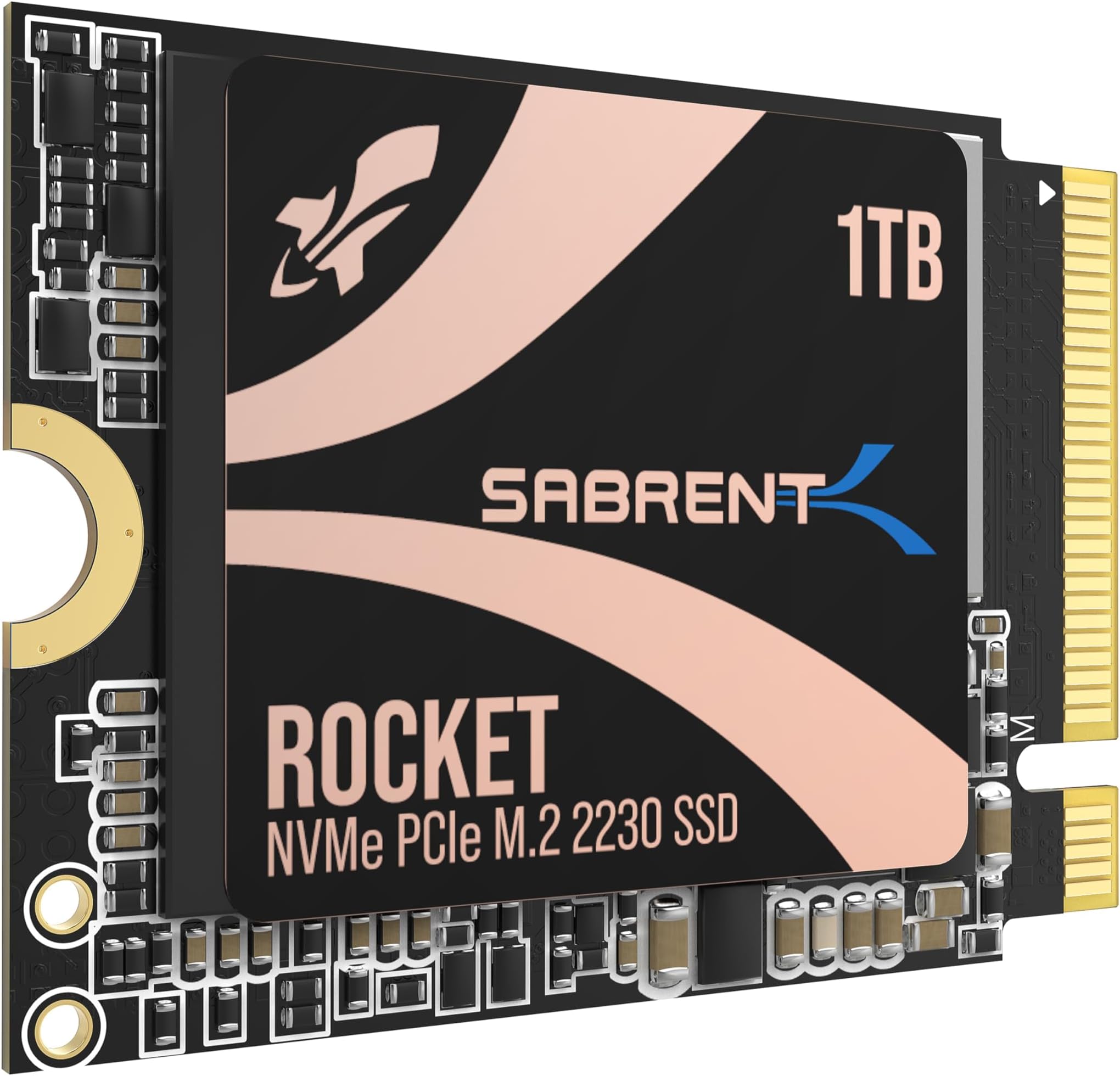 SABRENT SSD 1TB M.2 SSD 1TB, NVMe 1TB PCIe 4.0 M.2 2230, Internal SSD Speed up to 4750MB, DRAMless Low Power Consumption, High Performance SSD (SB-2130-1TB) for Steam Deck, Microsoft Surface and More