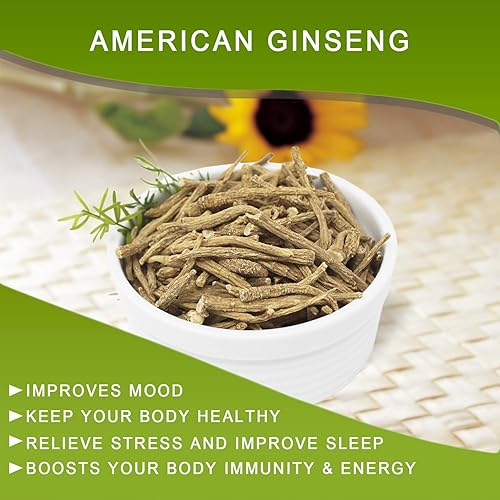 Miniatura 6 de DABC OAK LAND Ginseng americano de Wisconsin, DOL American Wisconsin - Rodajas de ginseng de raíz de raíz de 4 onzas (paquete de 1) raíz pequeña)