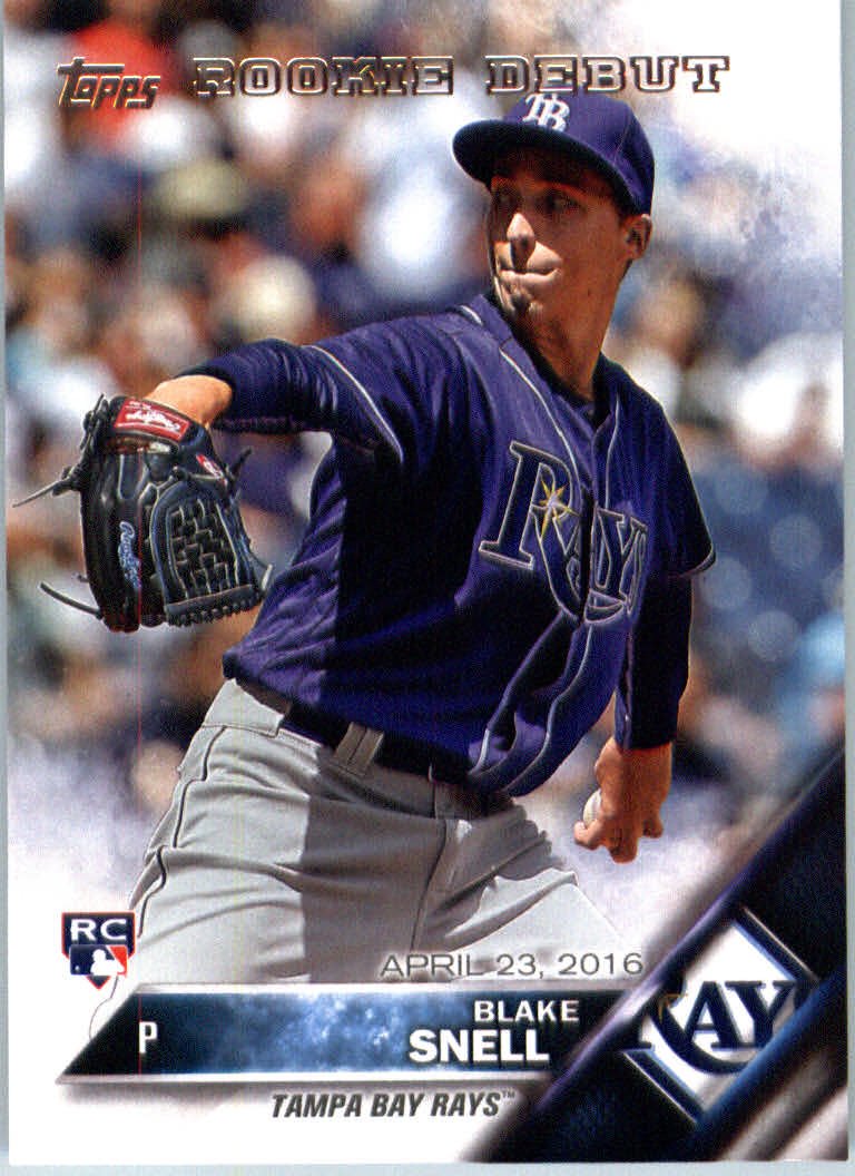 Amazon.com: 2016 Topps Update #US40 Blake Snell Tampa Bay Rays Baseball  Rookie Debut Card : Collectibles & Fine Art