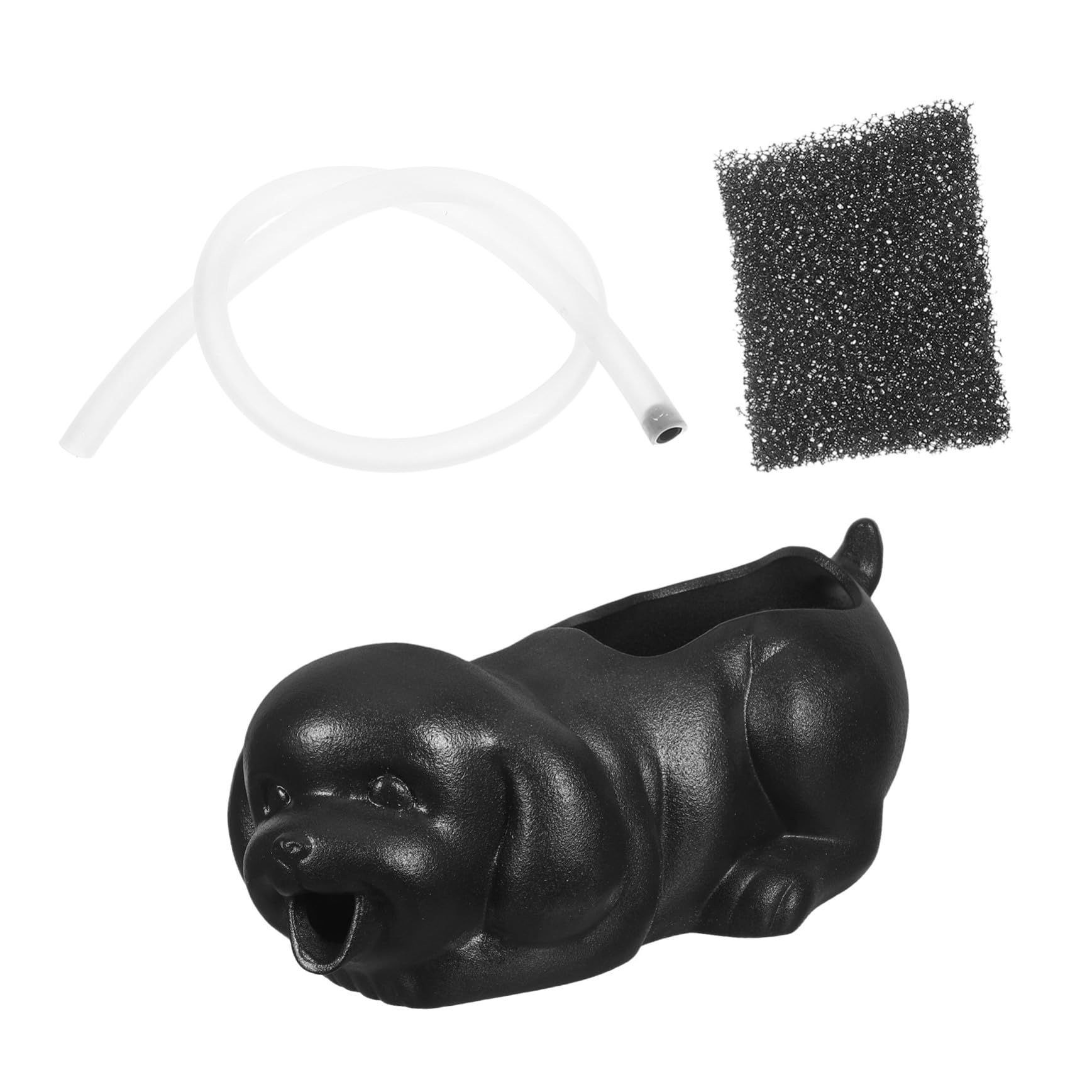 Fuente para jardín con perro escupidor para decorar estanques y terrazas