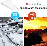 Vista 5 de Toldo para puerta delantera, protección contra rayos UV, lluvia, nieve, luz solar, toldo invisible para ventana de puerta, cubierta de policarbonato