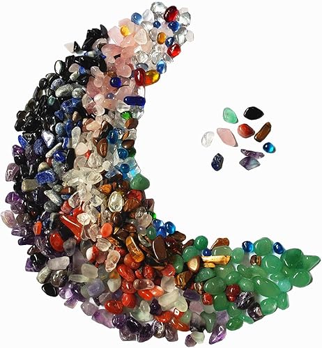 Miniatura 5 de SeeuFun Sin taladrar - Mini piedra de cristal con virutas de piedra para el hogar decoración de interiores fluorita ojo de tigre cuarzo rosa