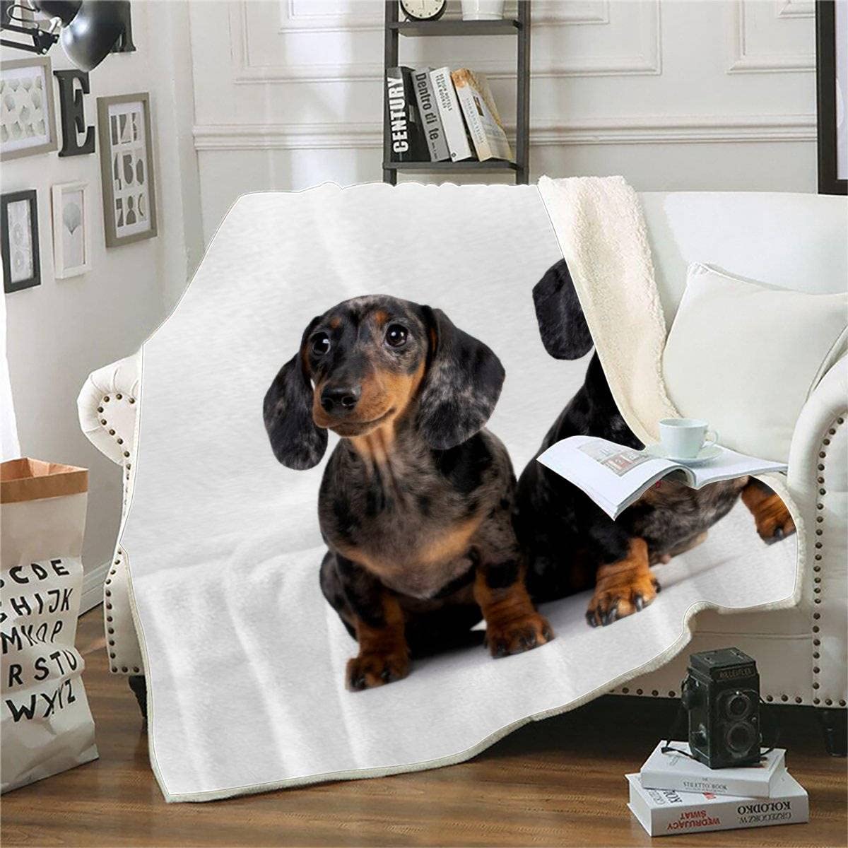 Dackel-Decke Aus Flanell – Super Weich & Leicht, 152x127 Cm, Perfekt Fürs Sofa