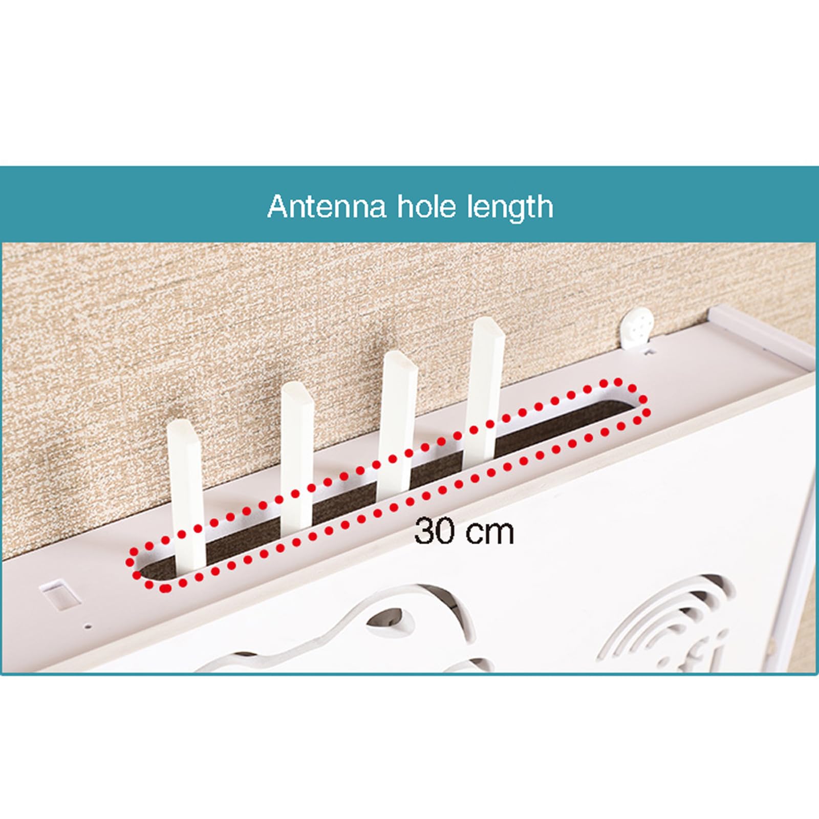 Router Shelf,Wandregal WiFi WLAN-Router Wandhalterung,geeignet als Ablage,Regal zur Aufbewahrung oder Dekorations-Box,Holz,WiFi Router Shelf/TV Set-Top Boxes,Weiß.