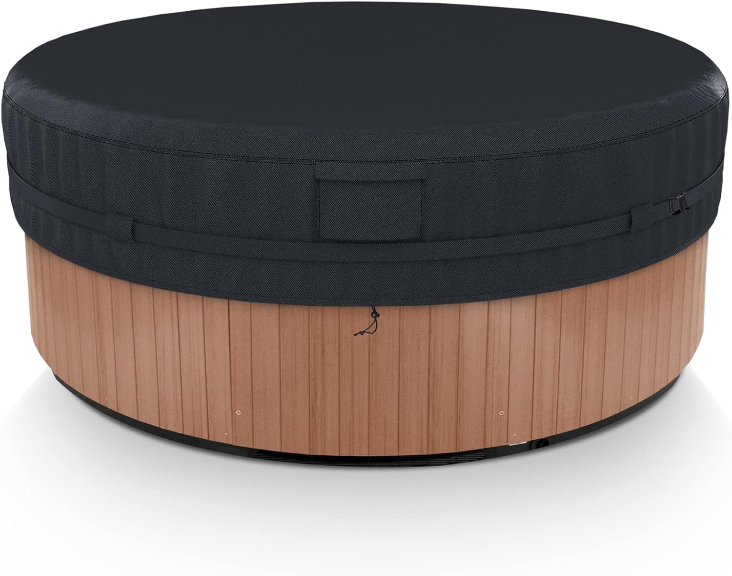 Photo 1 of AKEfit Round Hot Tub Cover, 600D Polyester Waterproof for Hot Tub, UV Protection & Windproof, 80''x 14'', Black