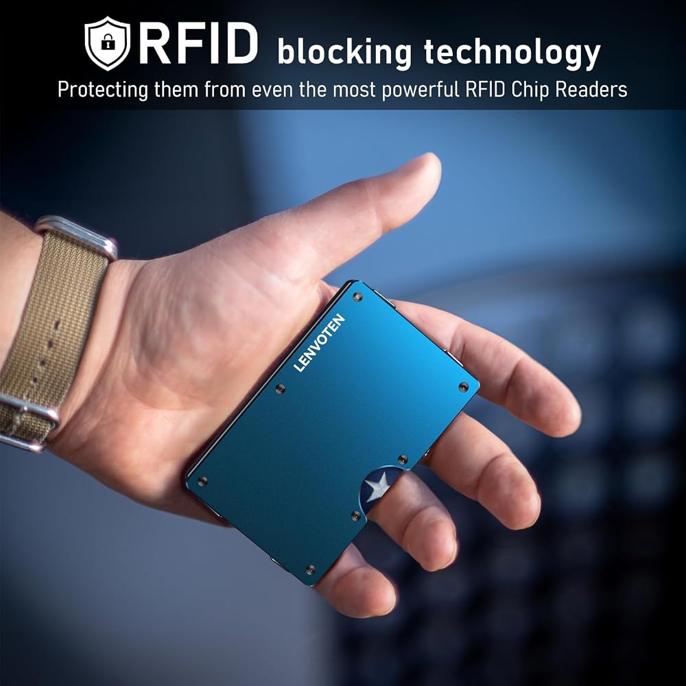 Amazon.com: Lenvoten Upgraded Hinged Minimalist Wallet for Men