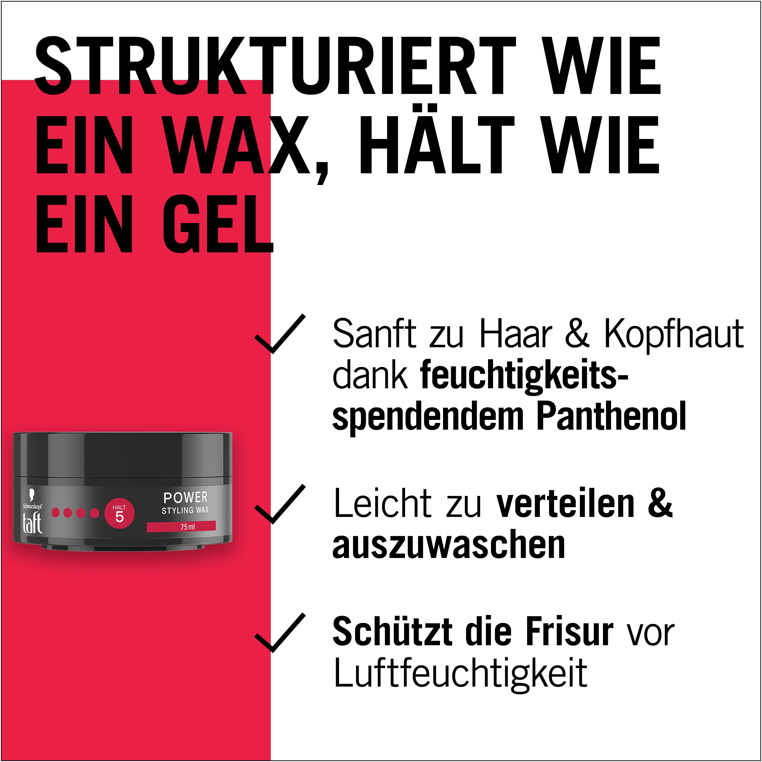 Schwarzkopf Taft Wosk do Włosów, 75 ml