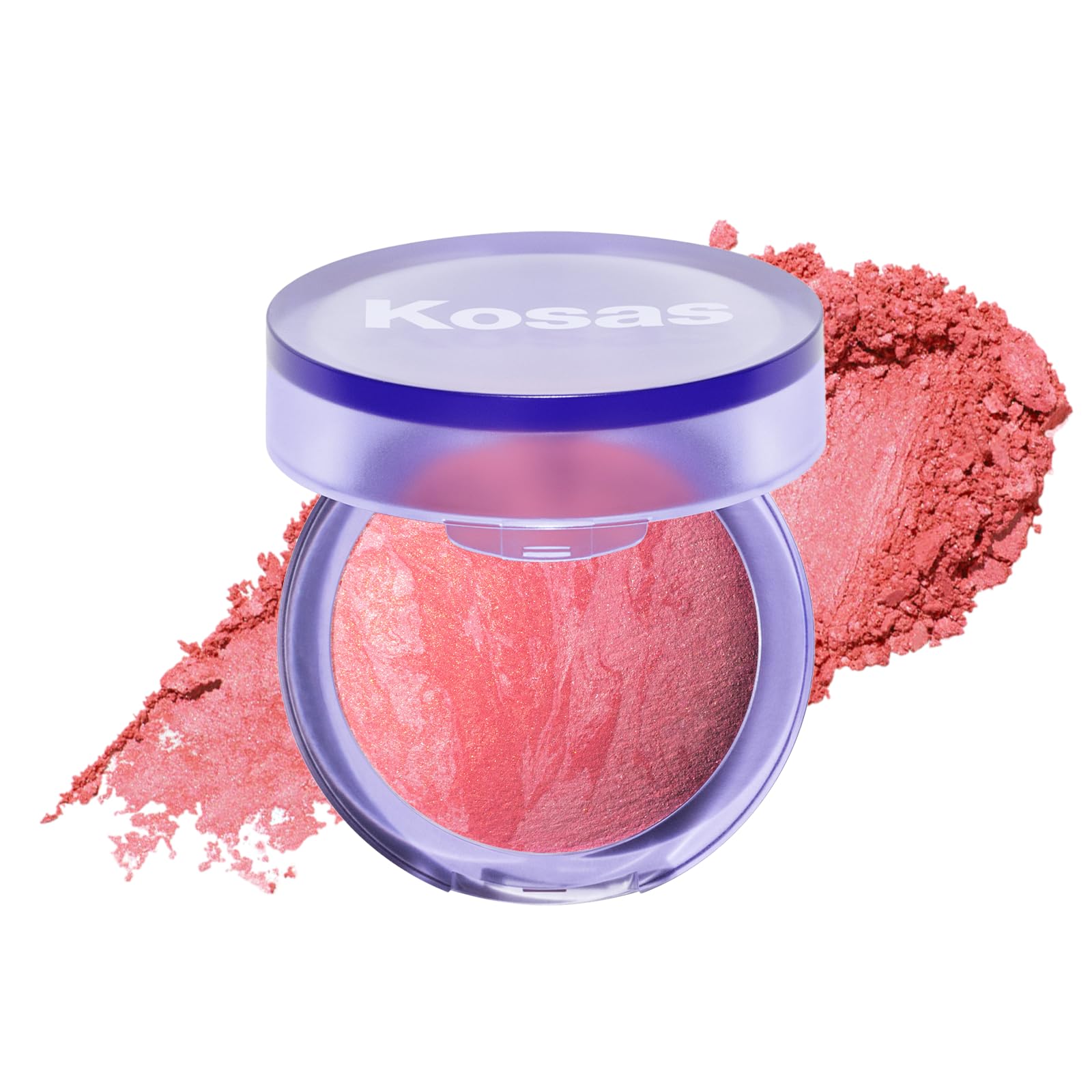 Kosas Blush Is Life Talc-Free Baked Powder Blush for Face, Warm Poppy Pink Warm poppy pink 0.16 Ounce (Pack of 1)