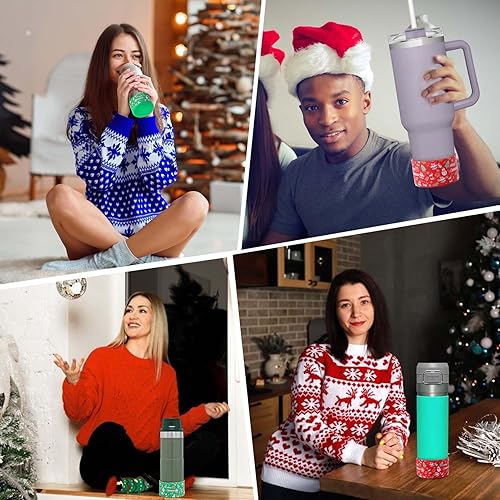 Miniatura 6 de AIERSA 2 fundas de silicona para botas Stanley Quencher de 40 onzas y 30 onzas con asa, para IceFlow de 20 onzas y 30 onzas, cubierta protectora