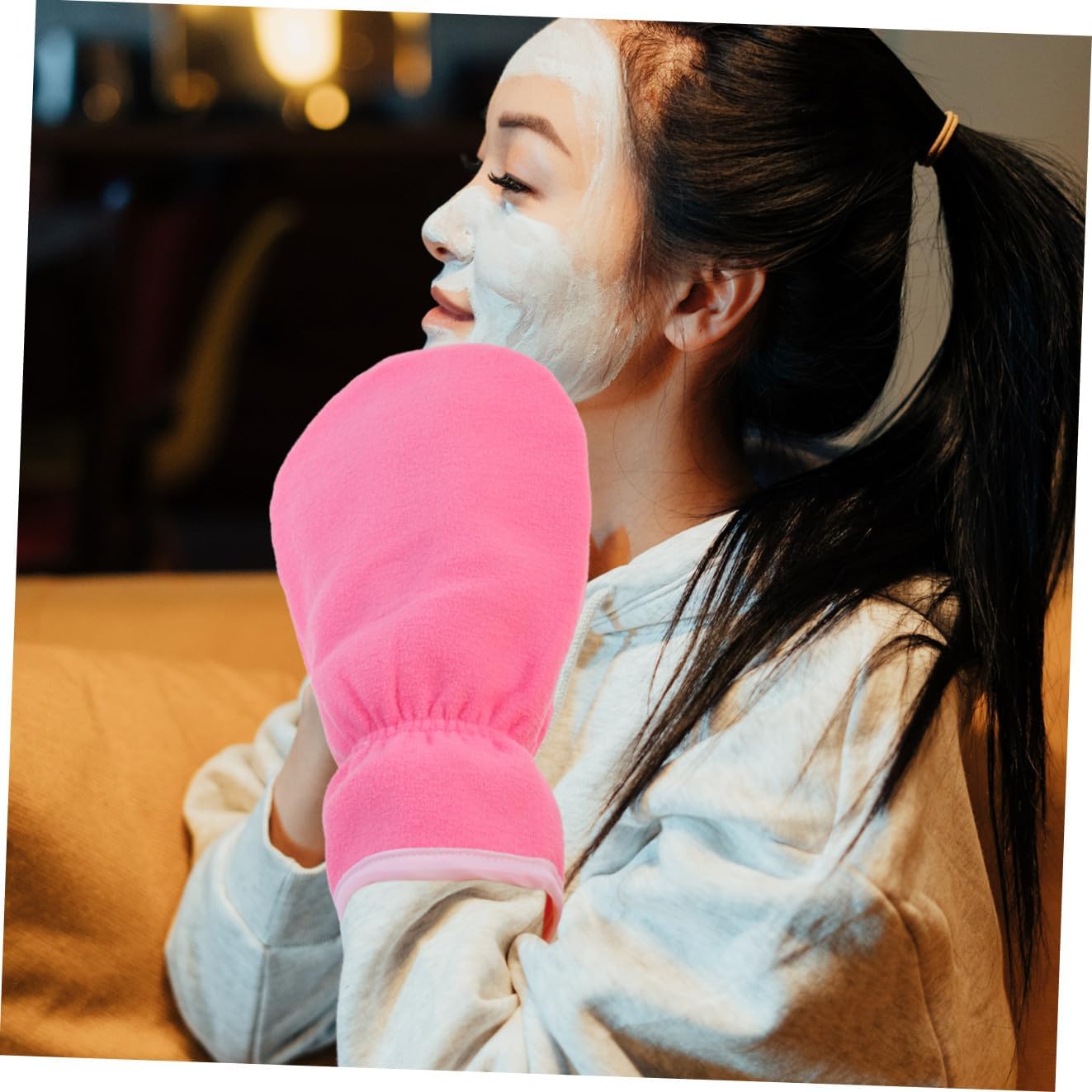 Didiseaon 3 Pairs Moisturizing Paraffin Wax Gloves Hand Spa Mittens with Elastic for Home Hand Care and Skin Hydration