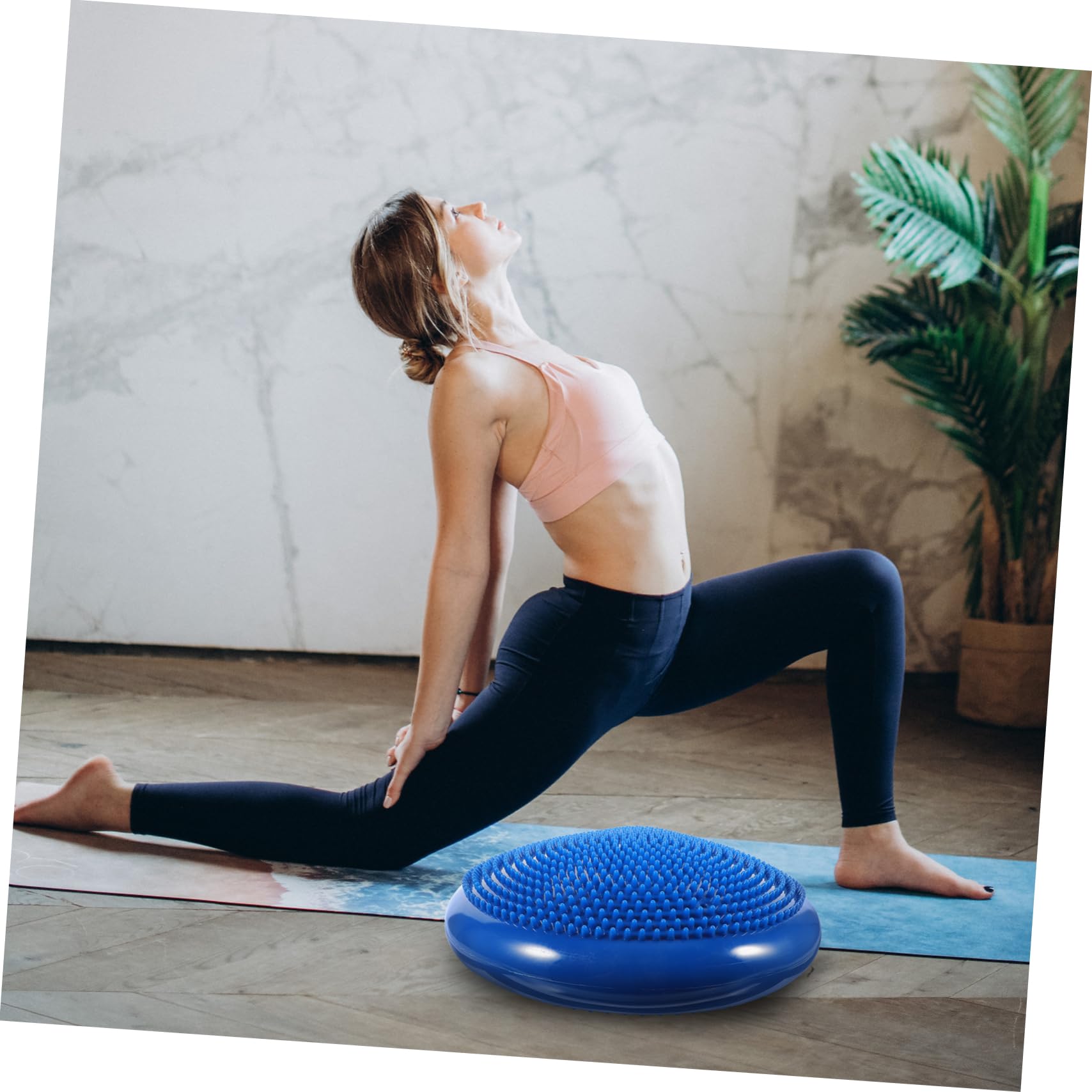 INOOMP Cuscino del Sedile oscillante Disco per Esercizi Sedile Gonfiabile Tappetino Yoga Extra Large Spesso dimena sedili Sportivi Disco di Disco oscillante Viola,Porpora