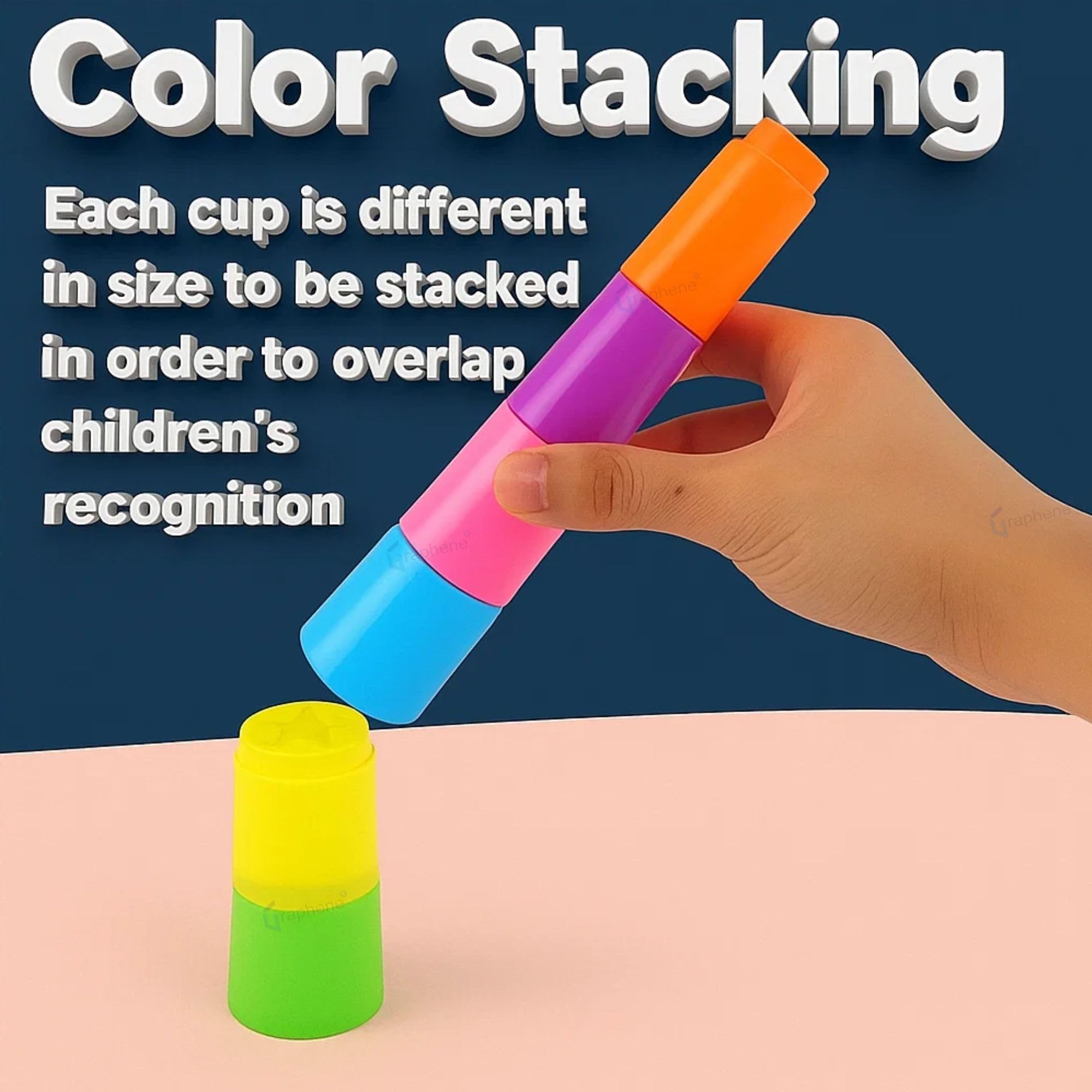 GRAPHENE 2 in 1 Stacking Ring Toss Game Toy for Kids Indoor Outdoor Target Throw Colour Recognition Brain Educational Engaging Toys for 1-5 Years Girls Boy Fun Learning Activity Toy Set Gift for 3+ — Amazon image 7