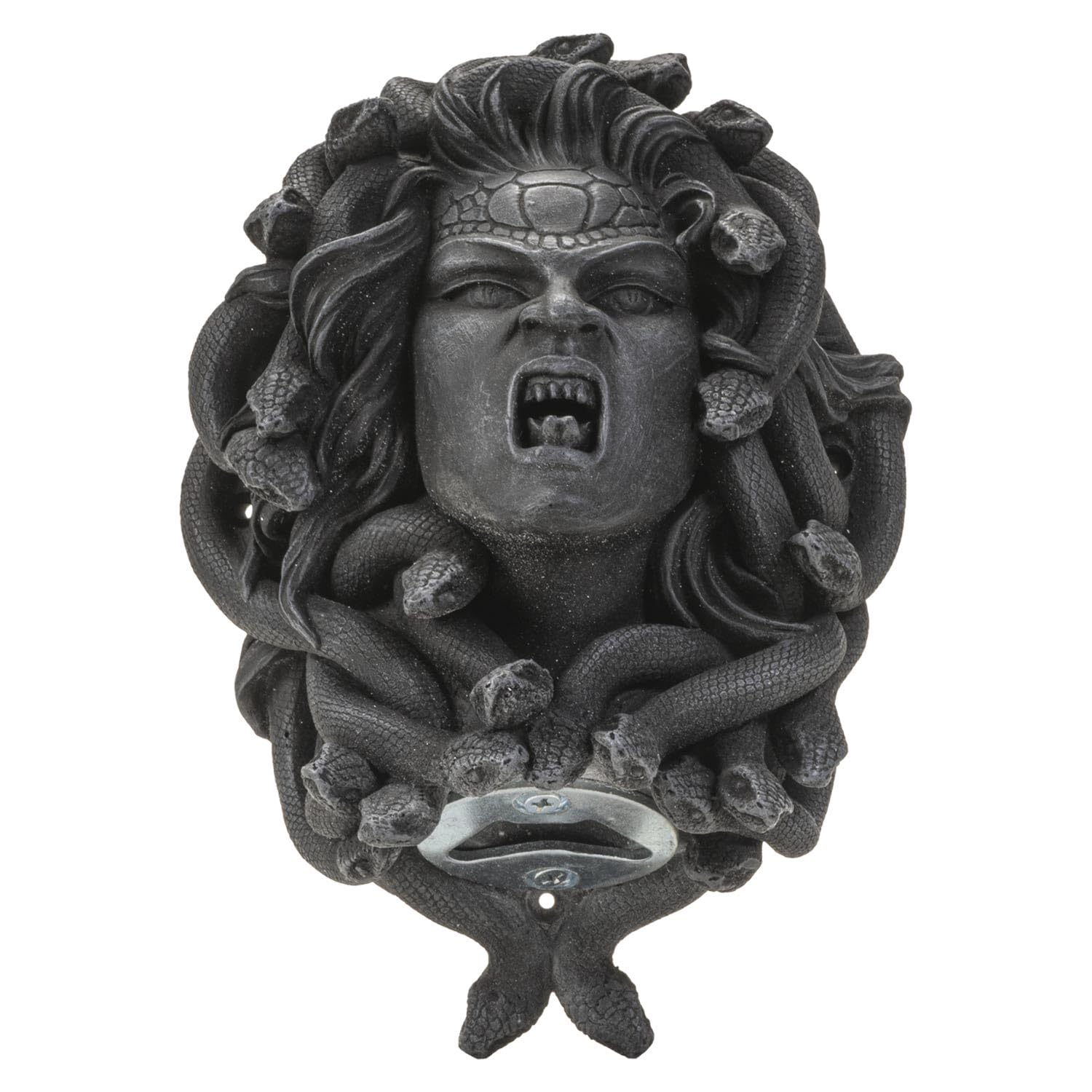 Décapsuleur mural figurine Medusa en pierre artificielle haut de gamme