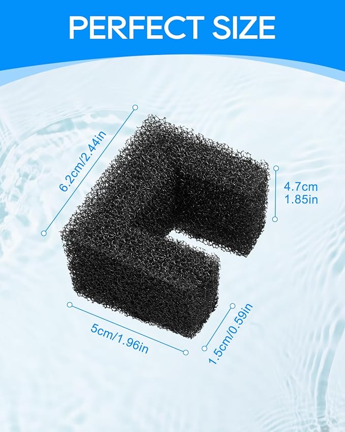 Filtros de Espuma Compatibles con Fuente de Agua PetSafe Viva para Gatos, 6 Piezas miniatura 4