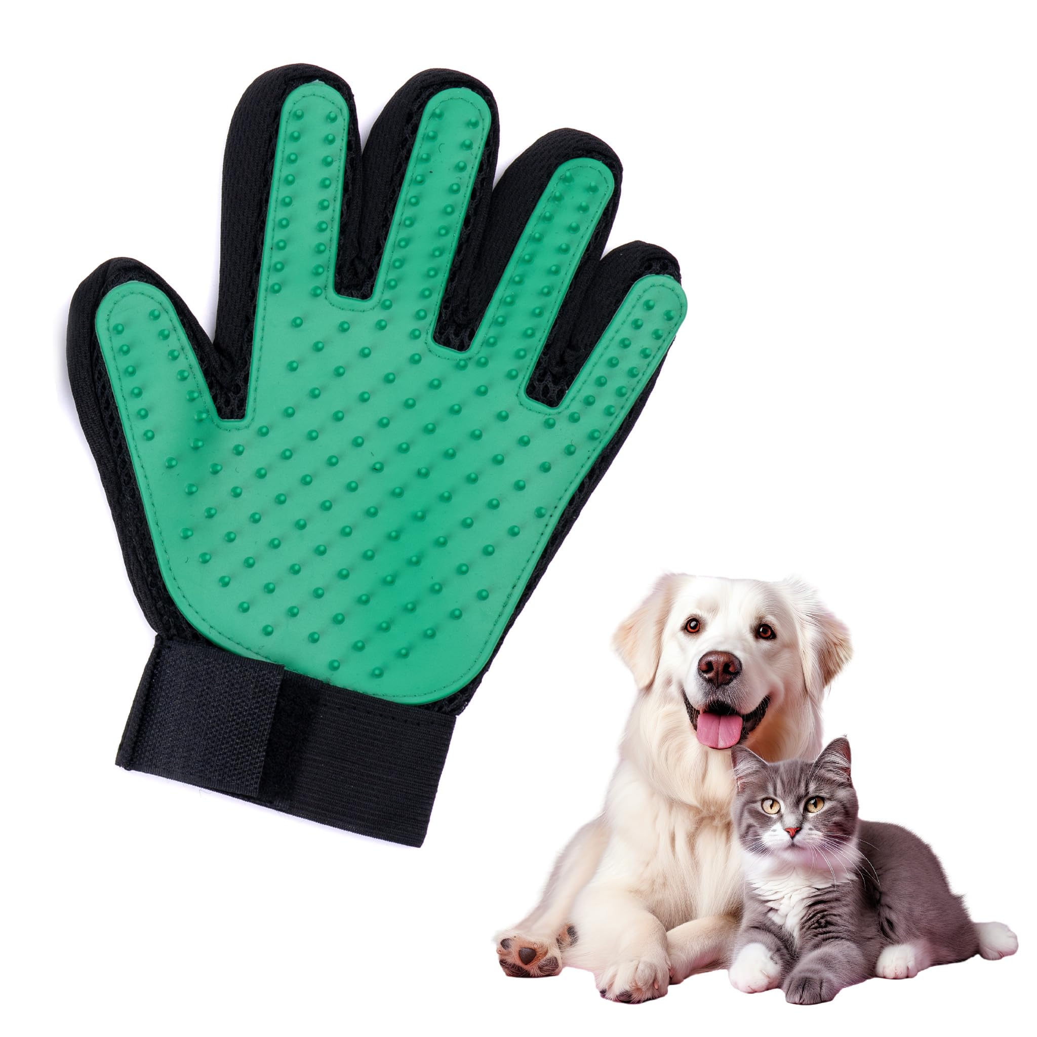 PETSPLICITY Dog Bath Gloves - Silicone Hair Removal Gloves for Dogs and Cats with Long and Short Fur - Efficient Deshedding Glove - Pet Grooming Gloves - Bathing Shampoo Gloves Brush (Green) (B0CXYBSX4V) Amazon Price History, Amazon Price Tracker