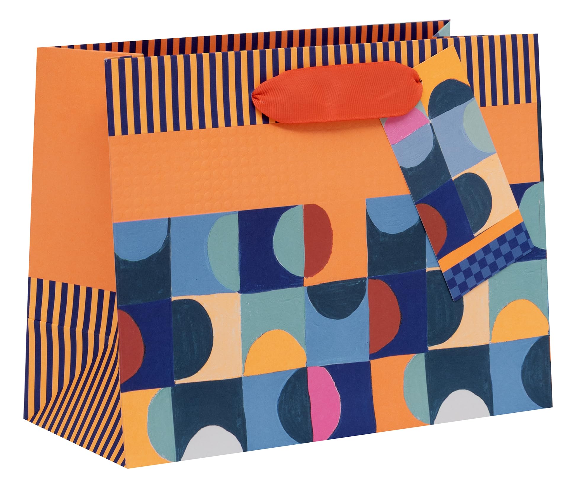Glick Medium Landscape Gift Bag - Mod Blocks Design - 225 x 175 x 100mm