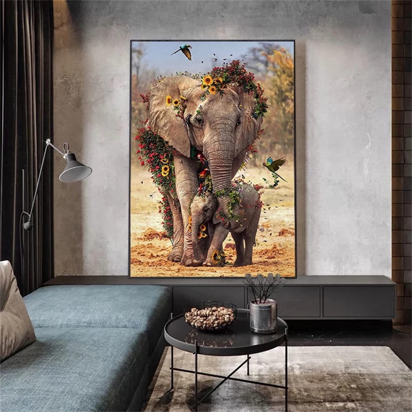 Diamond Dotz Mosaik Elefant Set – Diamond Painting, Ca. 40x40 Cm, Mit Steinchen, Stift & Anleitung