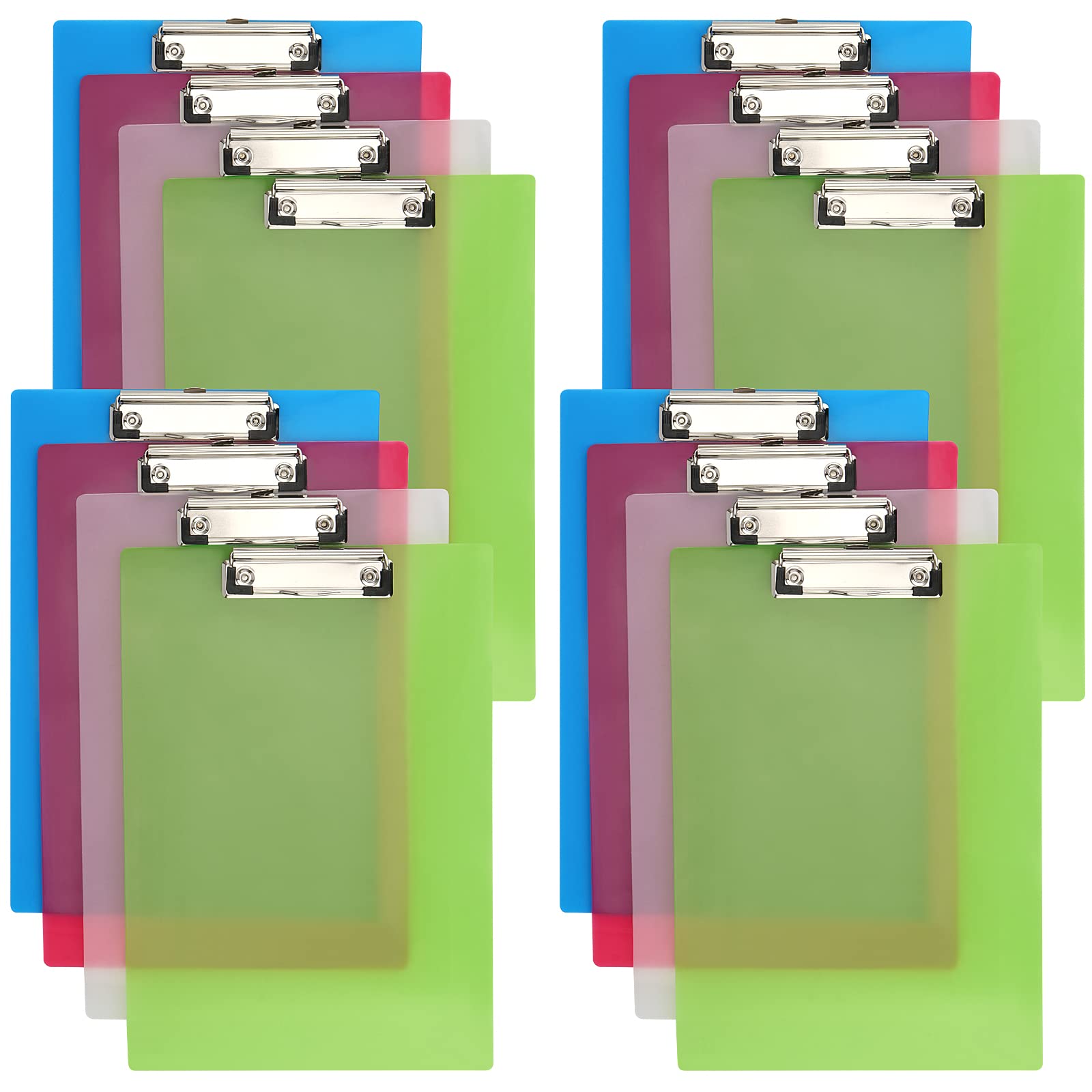 Sponsored Ad – 16 PCS A4 Clipboard, Coloured Plastic Clipboards, Multi Pack Paper Holder Writing Board with Low Profile Clip, Hard Clip Boards for Memo, Form, 12.4 x 8.66 Inch