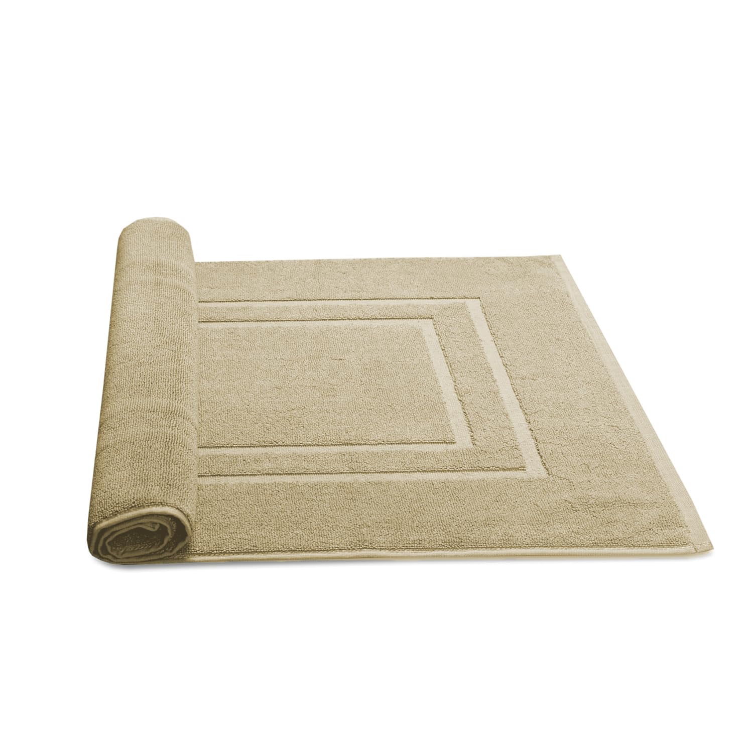 Feather & Stitch - Tappeto da bagno in lino, 2 pezzi, 100% cotone, ultra morbido, per doccia, camera da letto, soggiorno, cucina, assorbenti d'acqua, asciugatura rapida e spessi tappetini