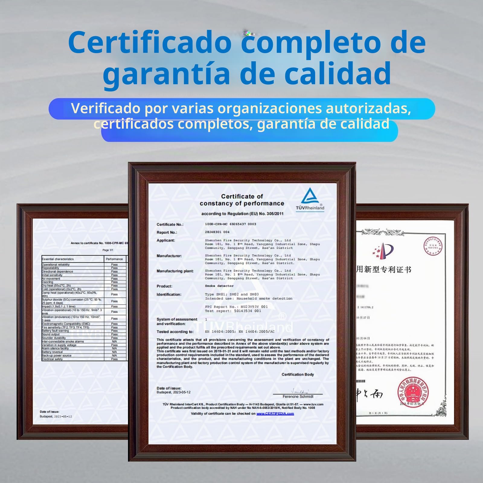 XINDUM Detector de Humo con Soporte magnético, 6 Pieza, 10 años de batería/garantía, Certificado CE, Blanco