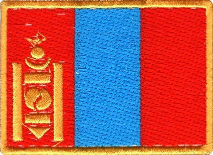 Patch:Hobby - Mongolia National Flag Patch Embroidery Sweing Badge 7cm x 5cm Imported from Malaysia.