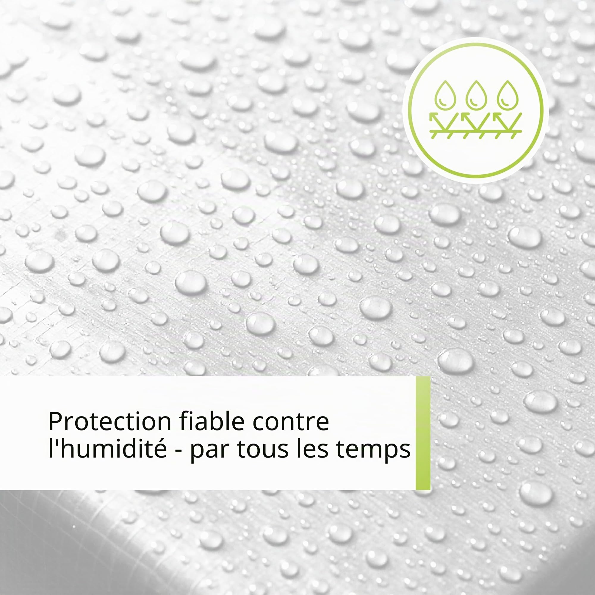 Bâche en tissu Professional Line 180 g/m² blanc, 3 m x 4 m = 12 m², 24 tailles différentes au choix. Bâche de protection pour bateau, bâche en bois, avec œillets, pour pool, meubles de jardin,