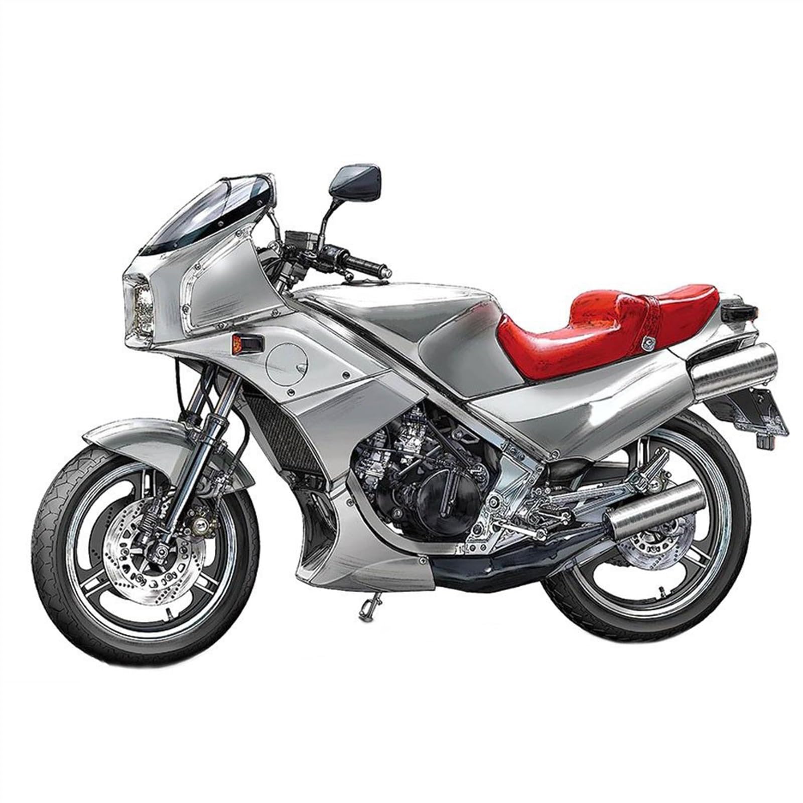 SEYXF Motorbike Toy 1:12 for Kawasaki KR250 KR250A 1984 Motorcycle Model Toy Vehicle Collection Assembled Version
