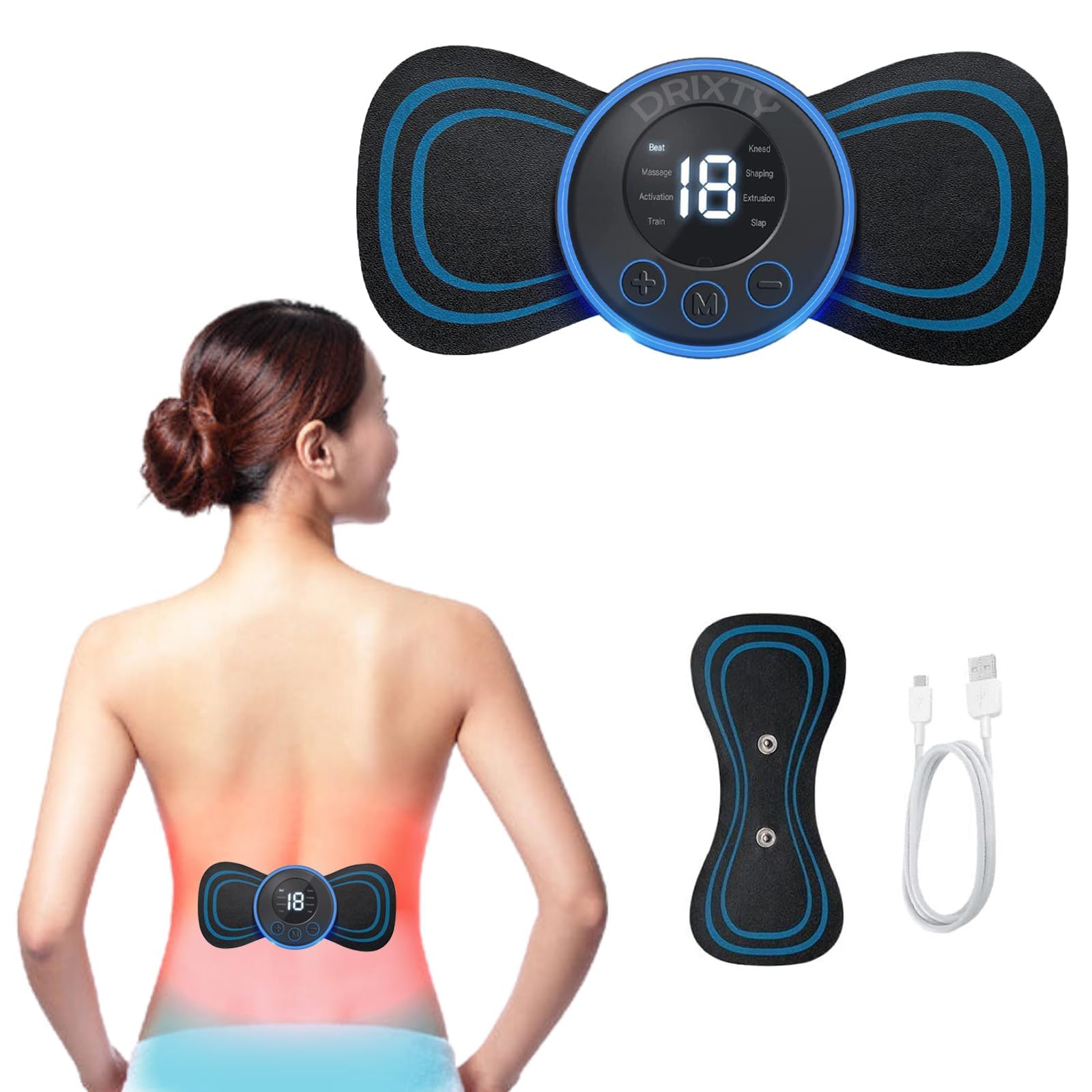See full amazon price history chart for DRIXTY Wireless Vibrating Mini Body Massager 8 Mode & 19 Strength Levels of Pain Relief, Portable and Rechargeable Butterfly Massager for Neck, Back, Shoulders, Legs, Arms, and Waist for Men and Women DRIXTY Wireless Vibrating Mini Body Massager 8 Mode & 19 Strength Levels of Pain Relief, Portable and Rechargeable Butterfly Massager for Neck, Back, Shoulders, Legs, Arms, and Waist for Men and Women (B0C82SJLW8) Amazon Price History, Amazon Price Tracker