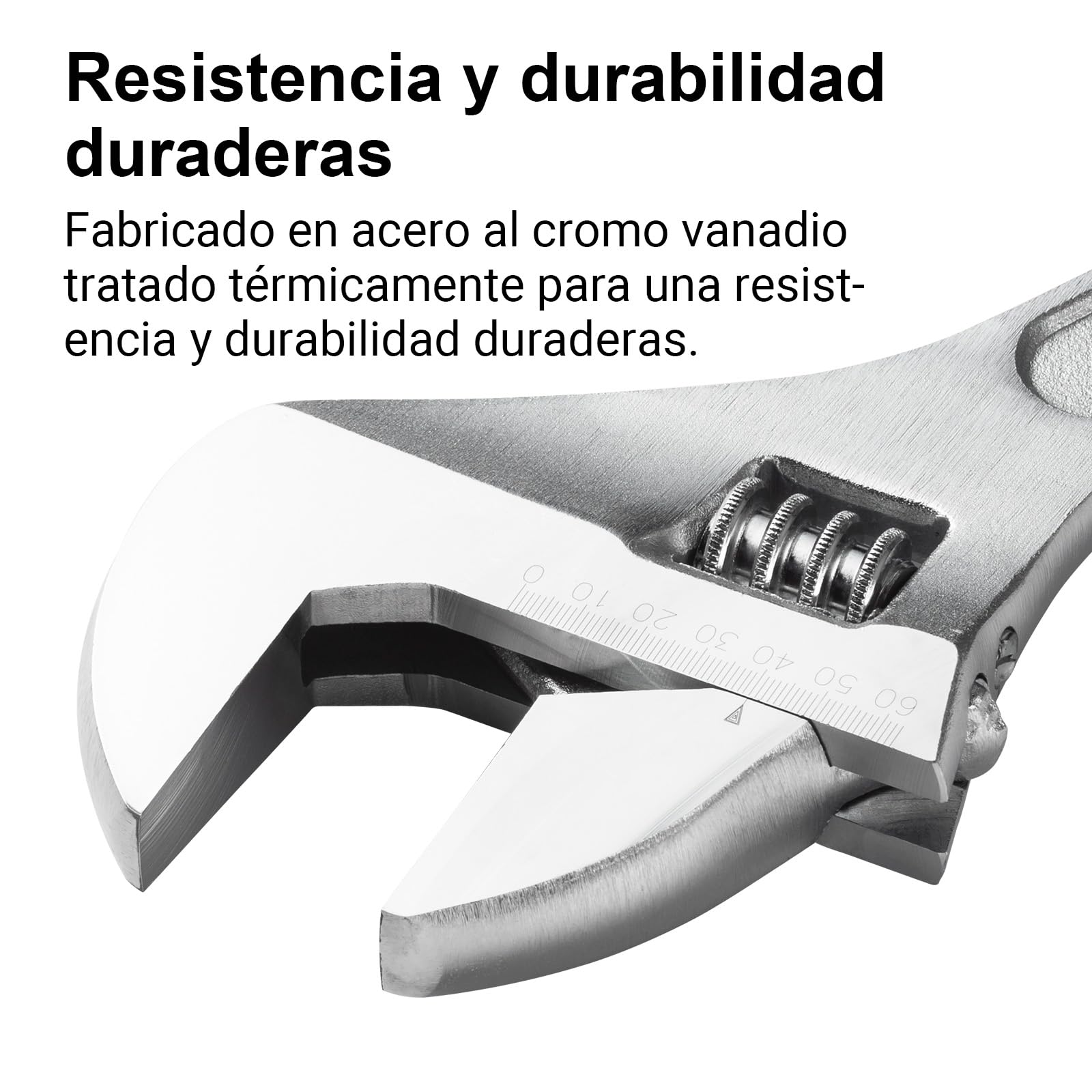 Jetech, Llave inglesa ajustable de cambio profesional con apertura de calibre ancho, 61 cm